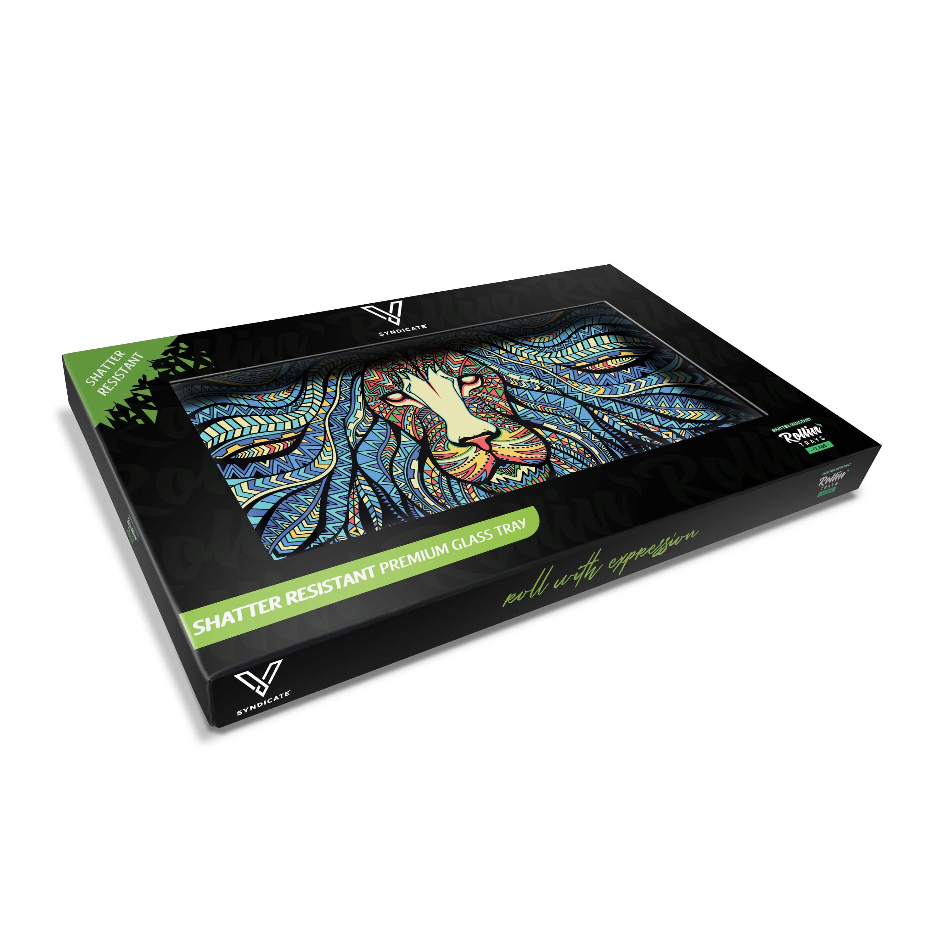v-syndicate-glass-rollin-tray-tribal-lion-glastablett-small image 7