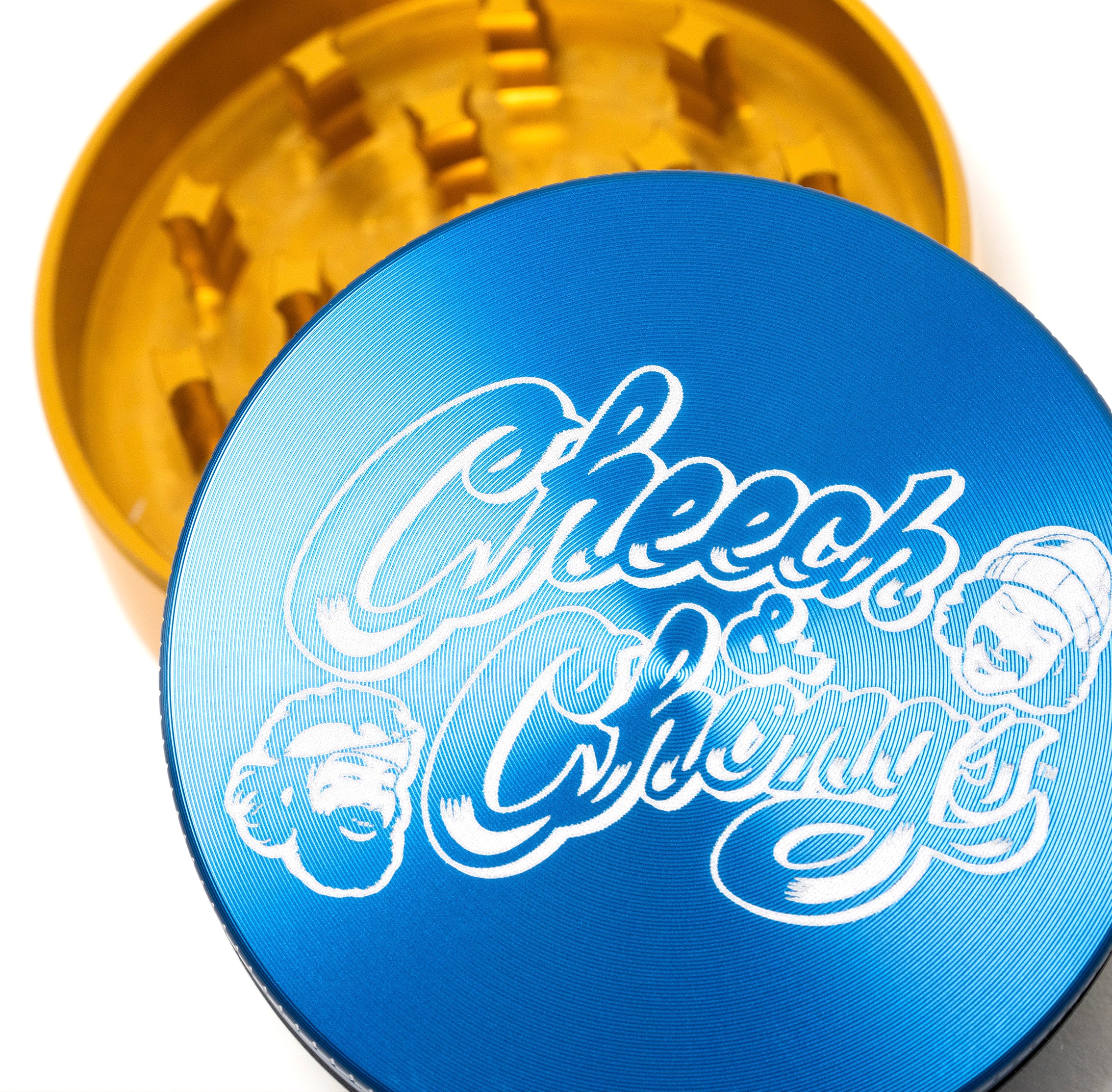 cheech-chong-alu-grinder-2-teilig-medium-blau-gold-kr-uterm-hle image 5