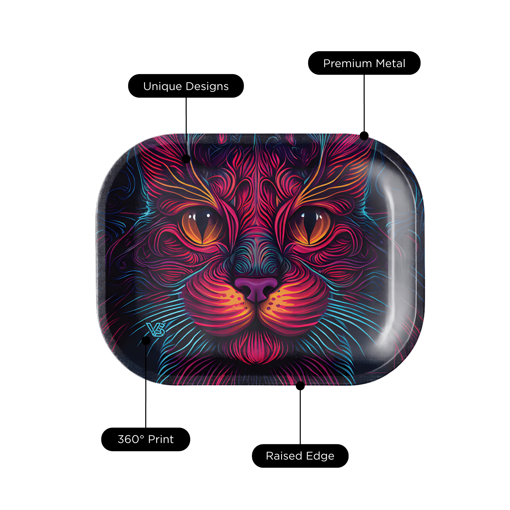 v-syndicate-metal-rollin-tray-cat-prism-drehtablett-small image 3