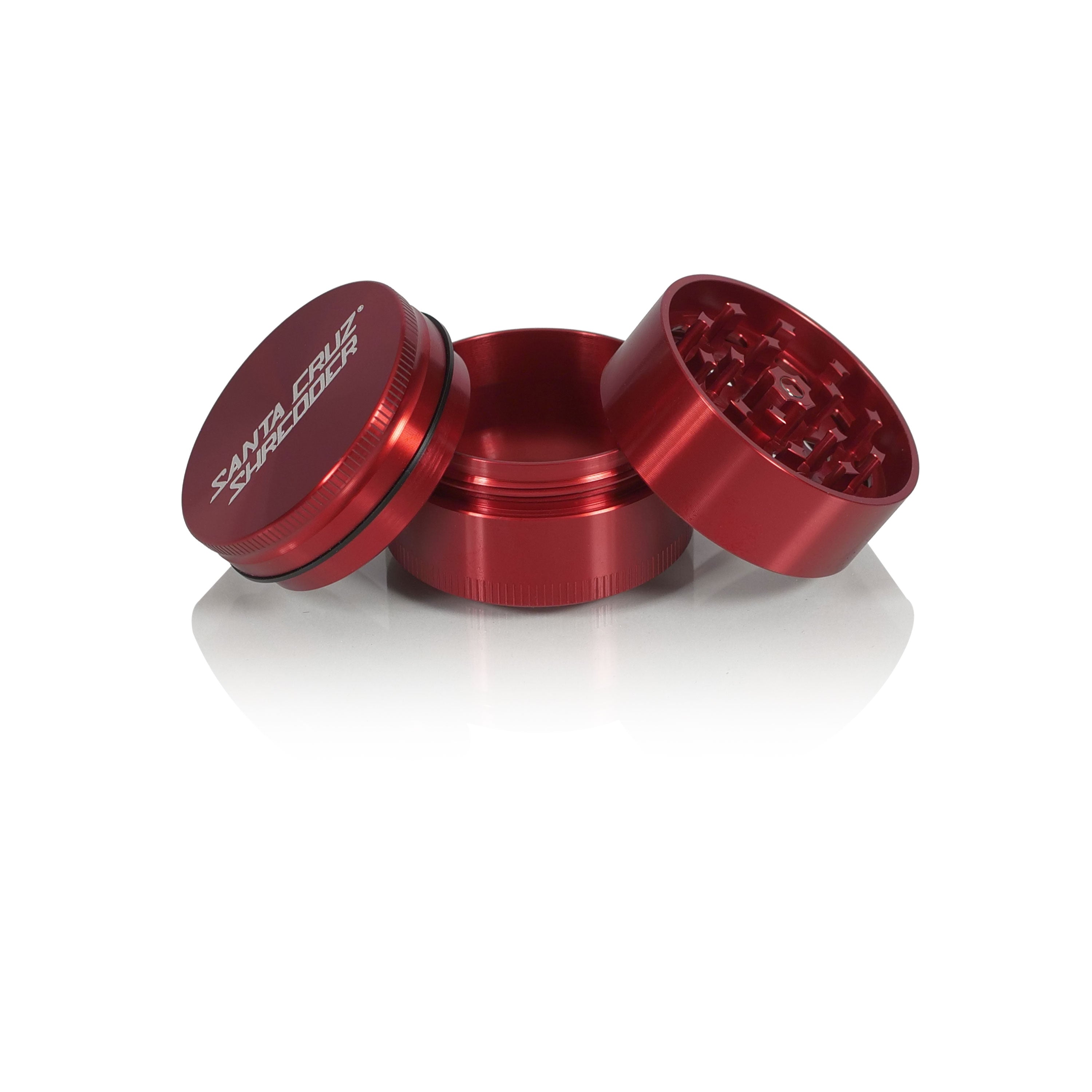 santa-cruz-shredder-aluminium-3-tlg-grinder-medium-rot-glanz image 3