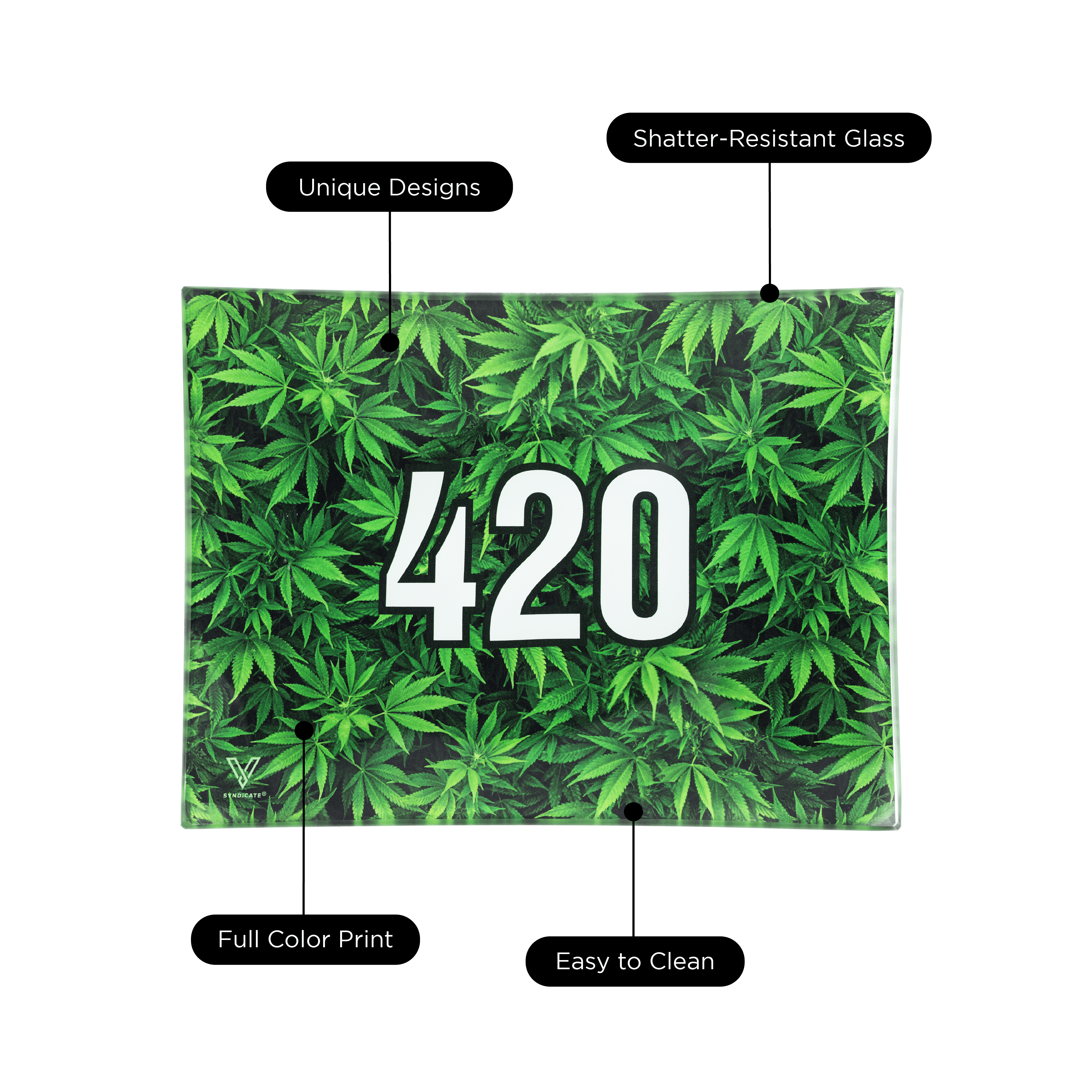 v-syndicate-glass-rollin-tray-420-green-glastablett-small image 4