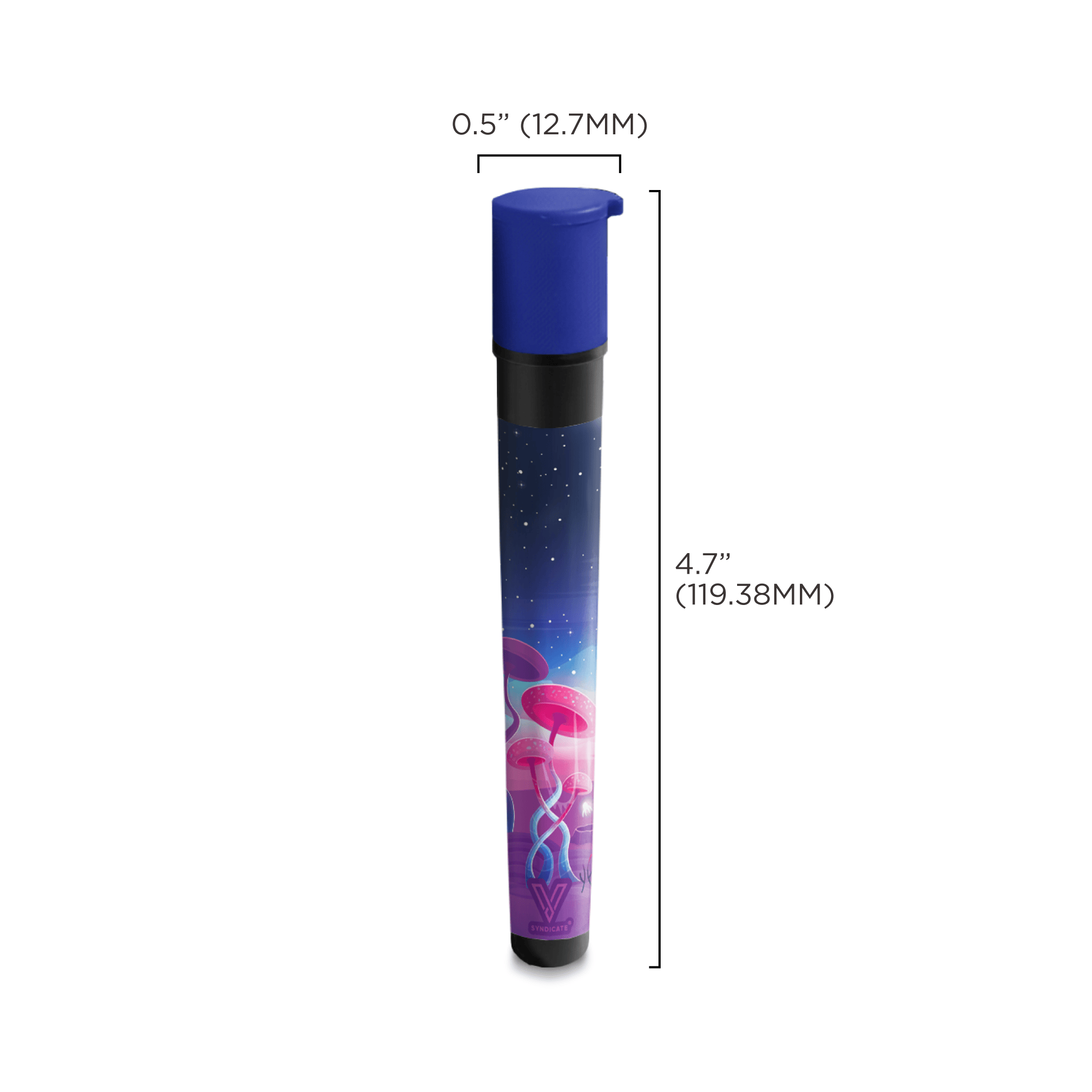 v-syndicate-stash-cap-space-mushroom-joint-h-lle-tube image 2