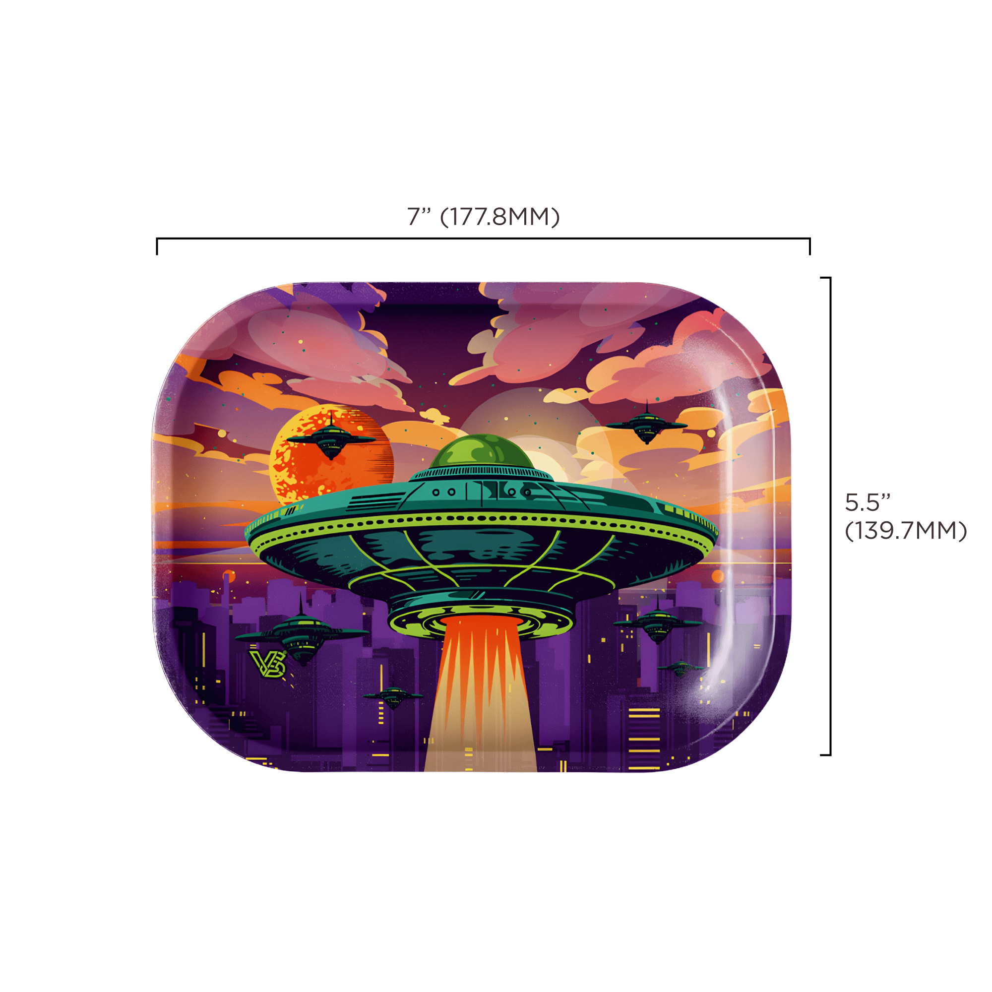v-syndicate-metal-rollin-tray-alien-invasion-drehtablett-small image 2