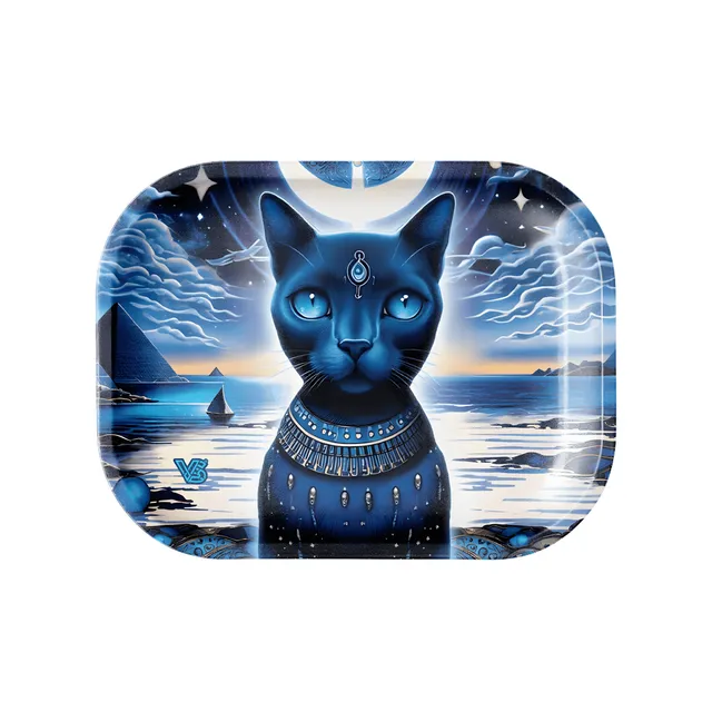 v-syndicate-metal-rollin-tray-feline-pharaoh-drehtablett-small image 1
