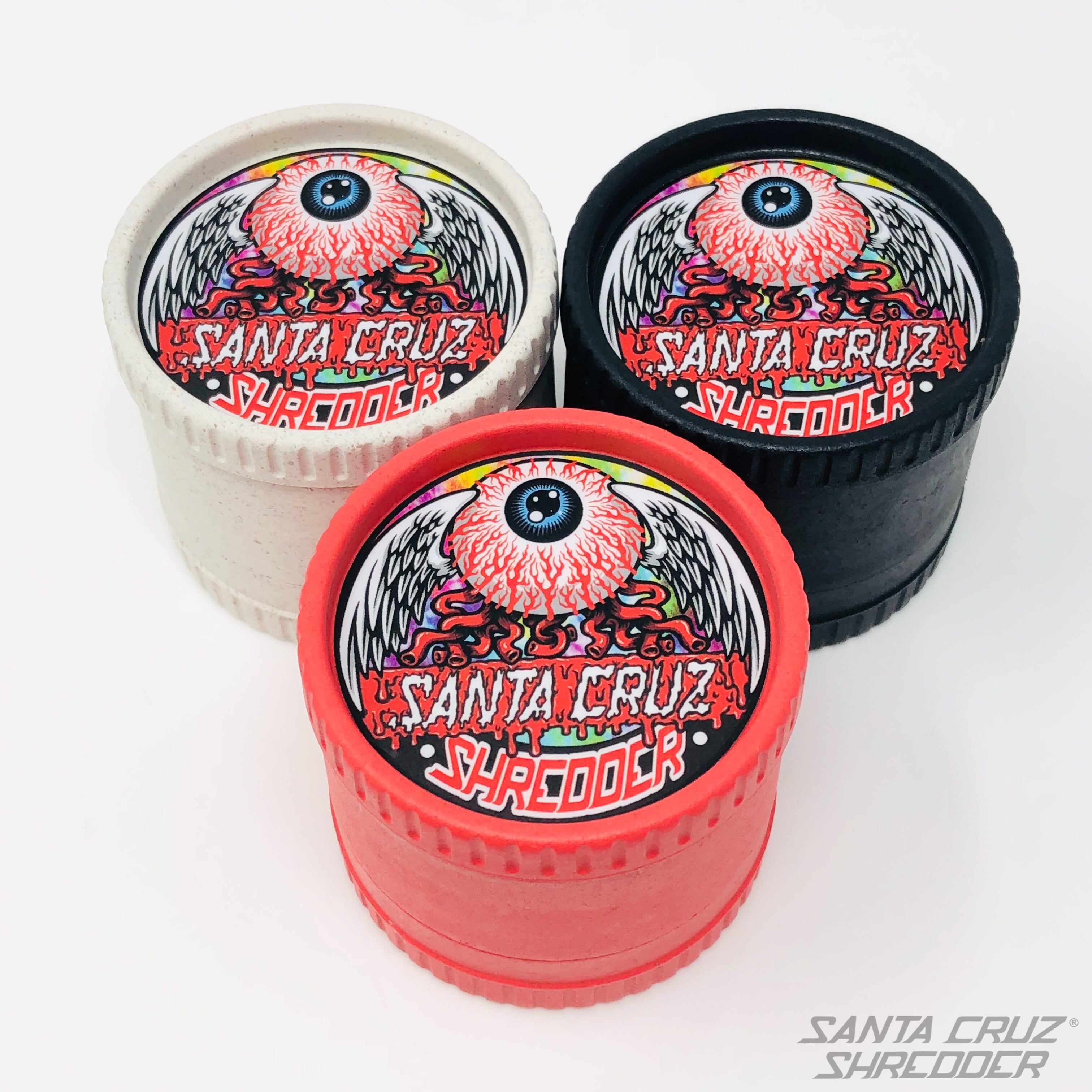 santa-cruz-shredder-hemp-flying-eyeball-grinder-schwarz-3-teilig image 2