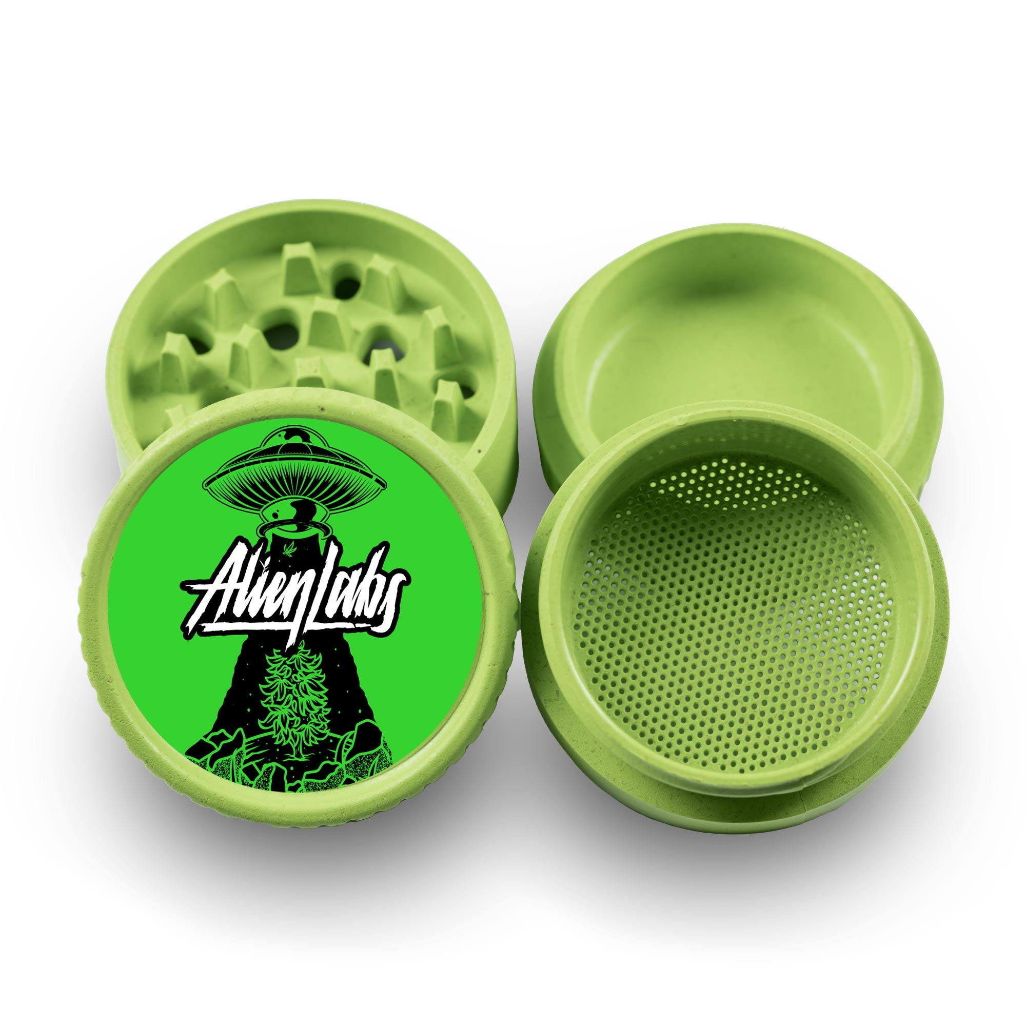 santa-cruz-shredder-hemp-alien-labs-grinder-4-teilig-limette image 1
