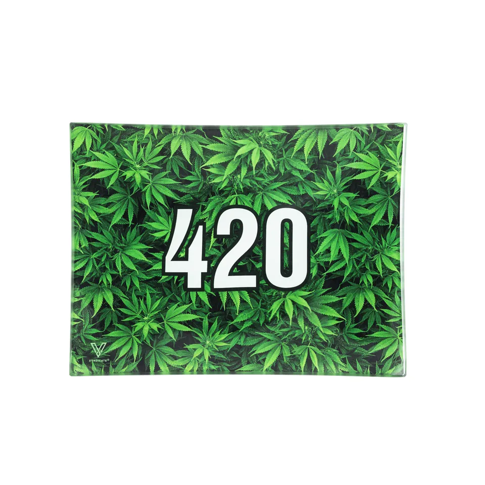 v-syndicate-glass-rollin-tray-420-green-glastablett-small image 1