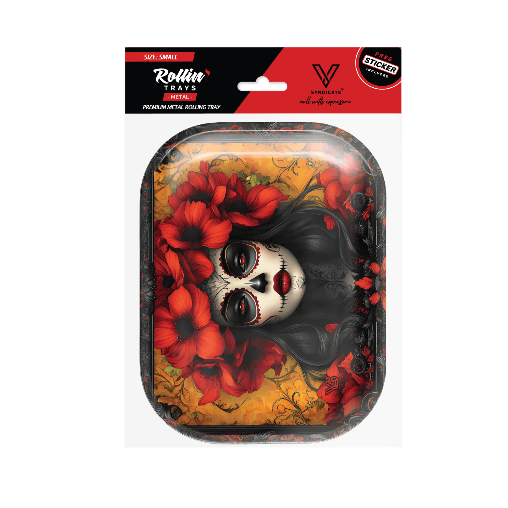 v-syndicate-metal-rollin-tray-calavera-small-drehtablett-metall image 4
