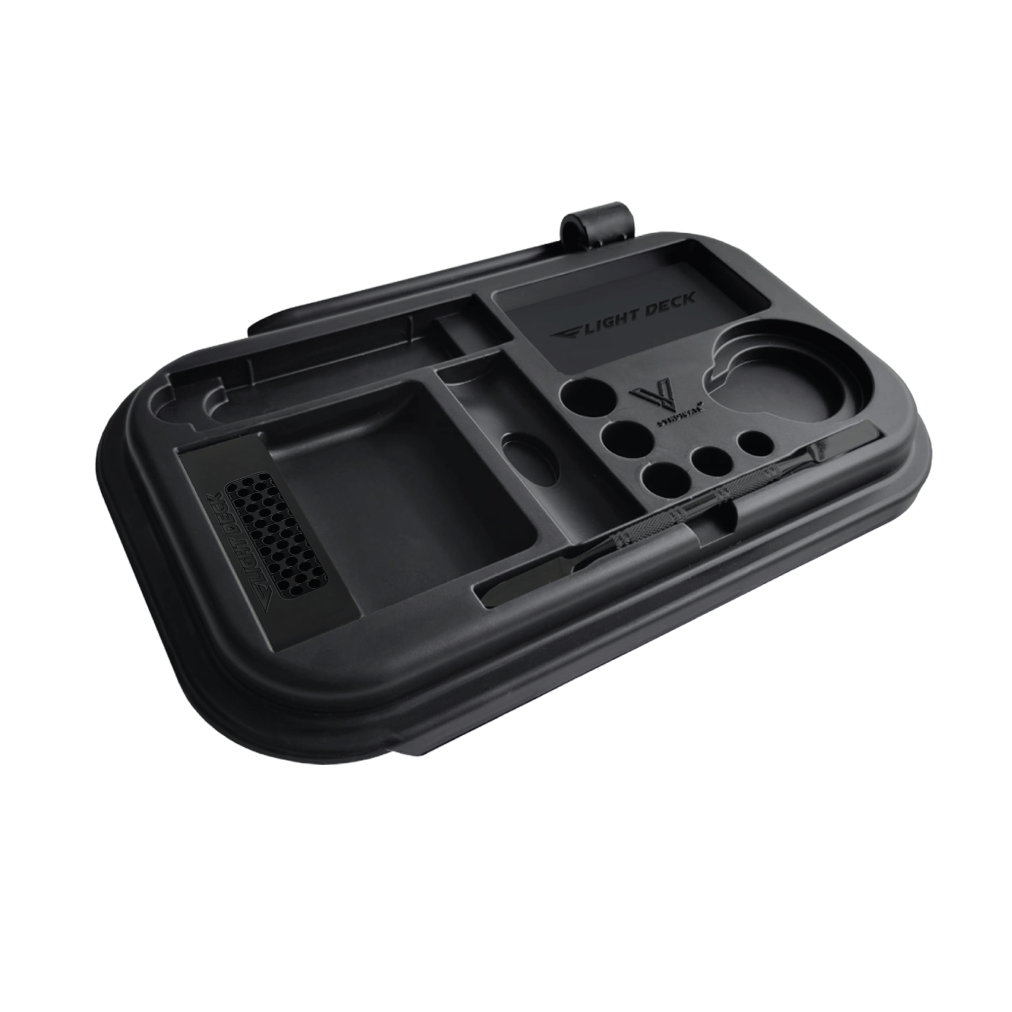 v-syndicate-flight-deck-dark-bloom-drehtablett-mit-deckel-set image 1