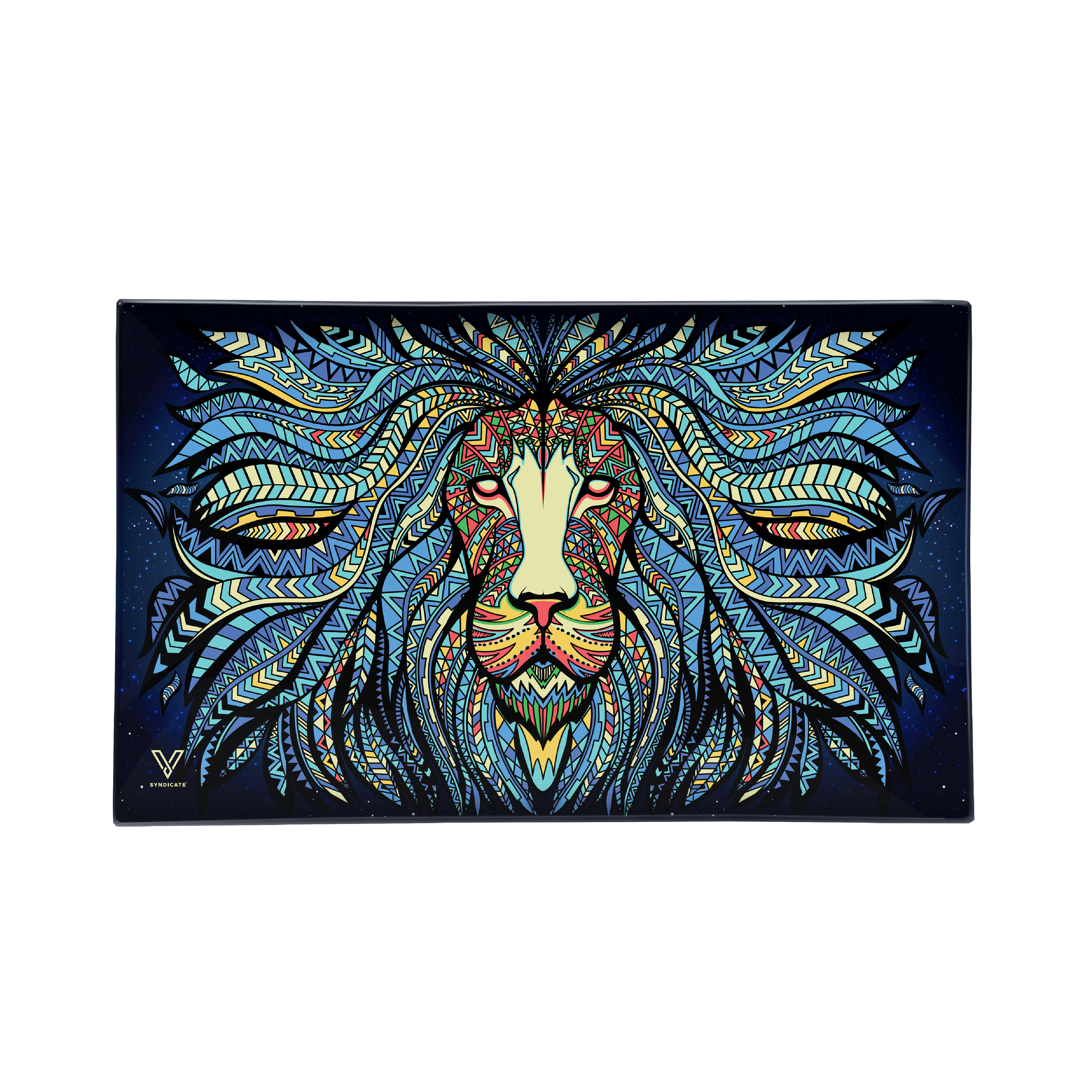 v-syndicate-glass-rollin-tray-tribal-lion-glastablett-small image 5