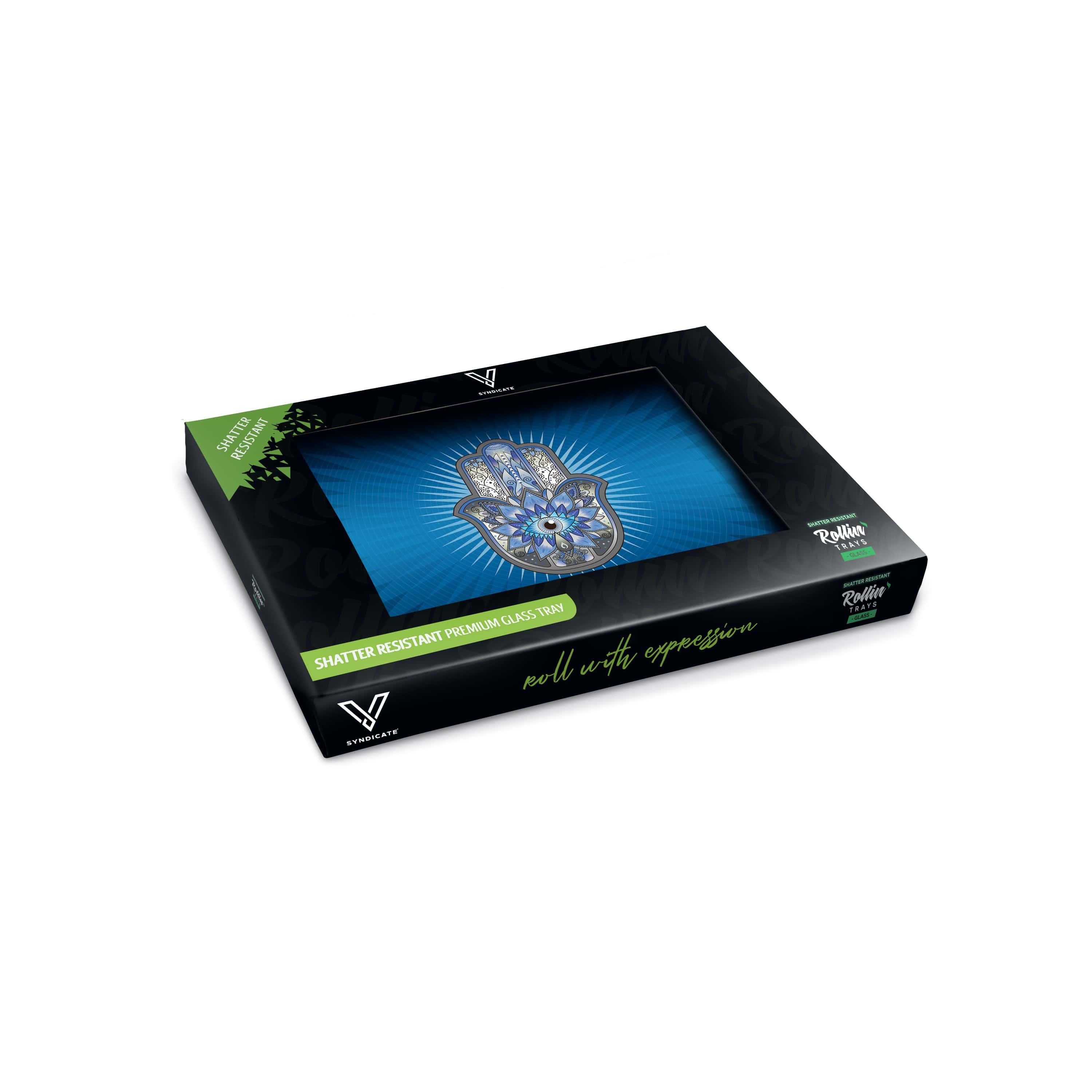 v-syndicate-glass-rollin-tray-hamsa-blue-glastablett-medium image 5