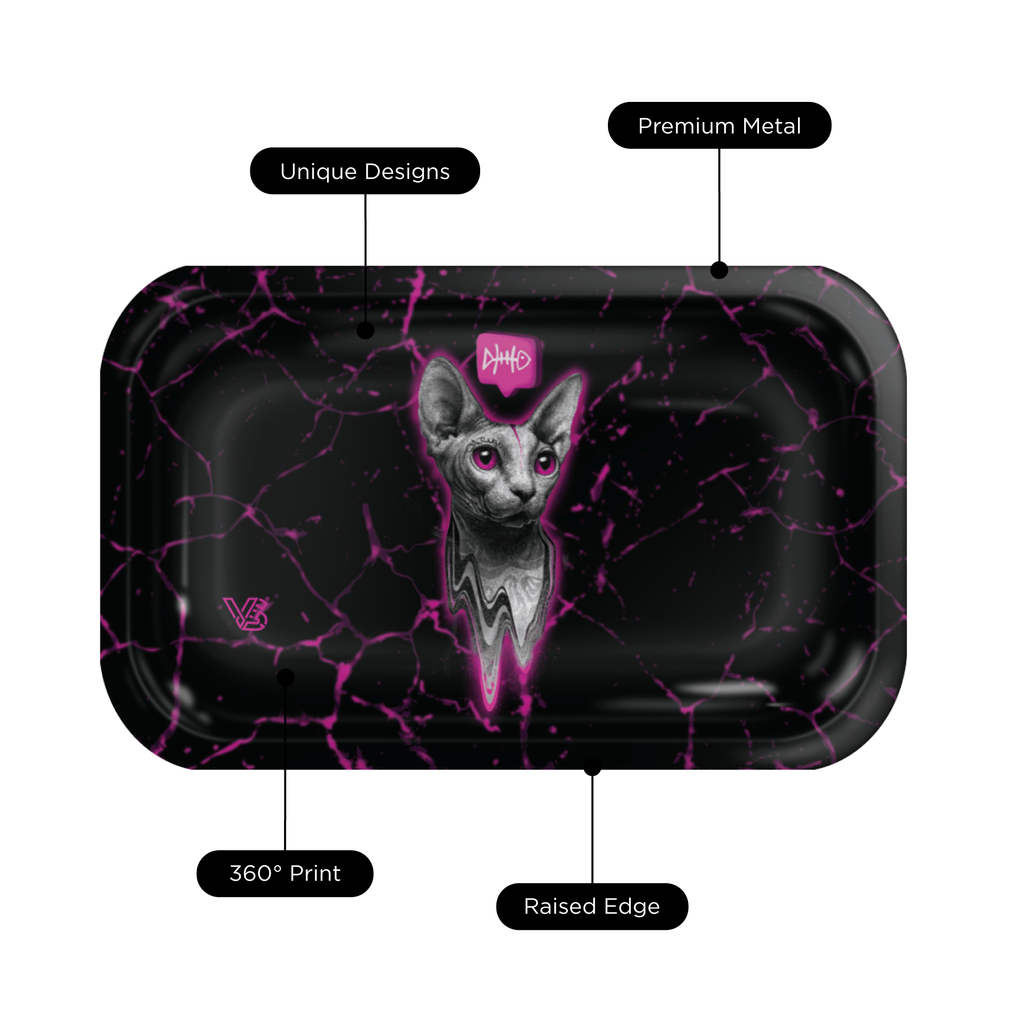 v-syndicate-metal-rollin-tray-the-stray-drehtablett-small image 7