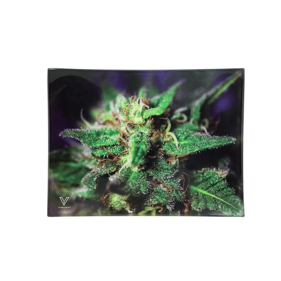 v-syndicate-glass-rollin-tray-blue-dream-drehtablett-glas image 1