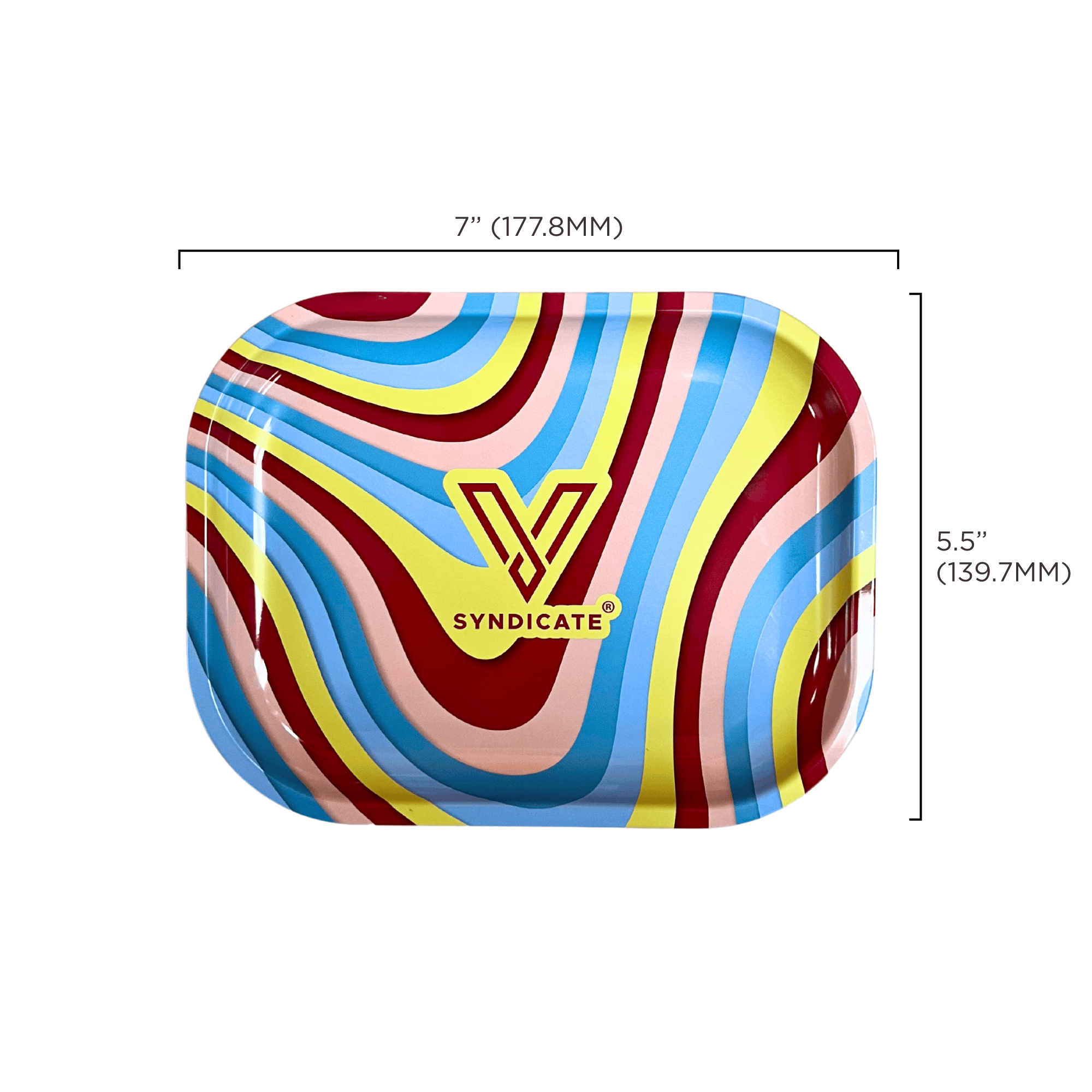 v-syndicate-metal-rollin-tray-melted-maroon-drehtablett-small image 2
