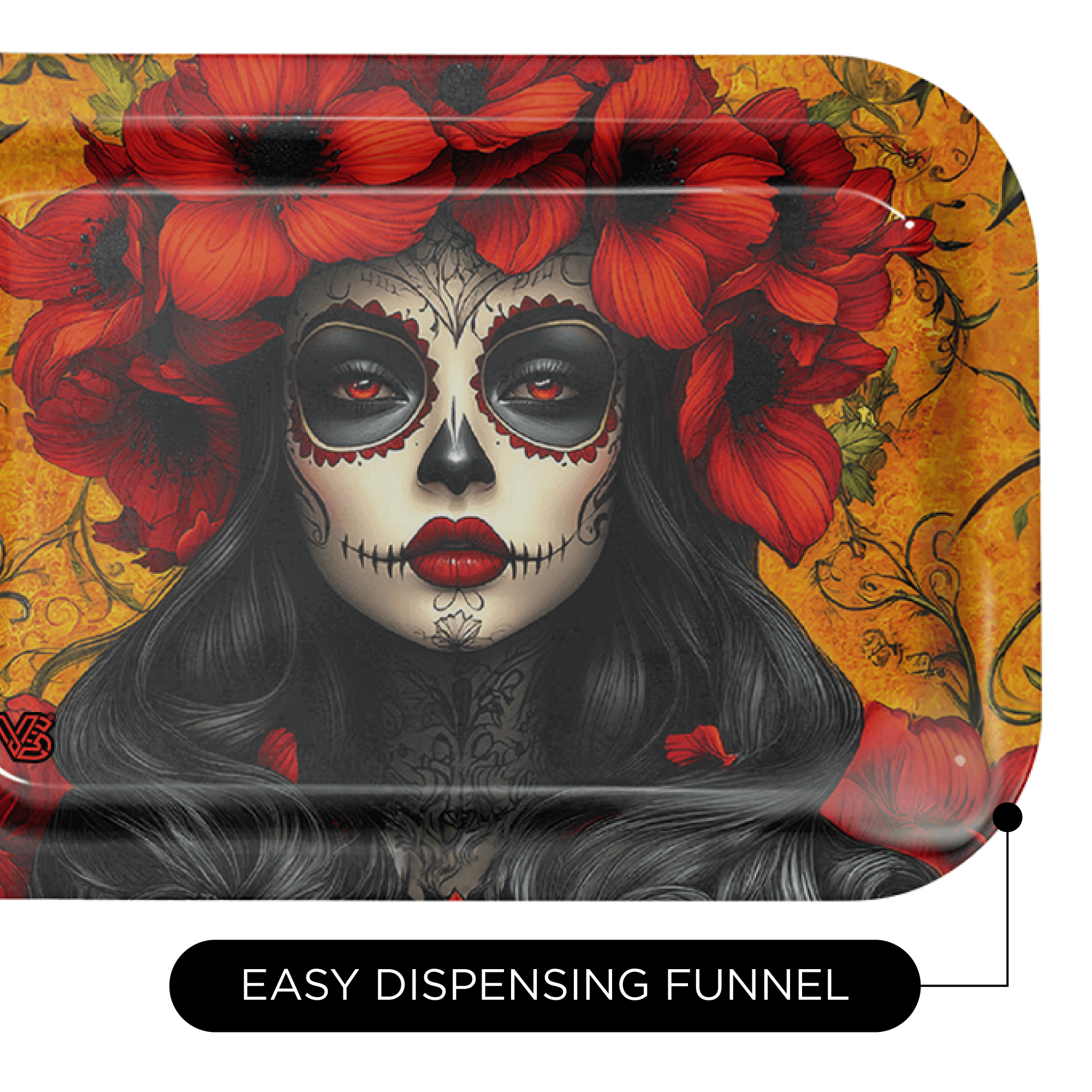 v-syndicate-duotray-calavera-drehtablett-metall-mit-aschenbecher image 5