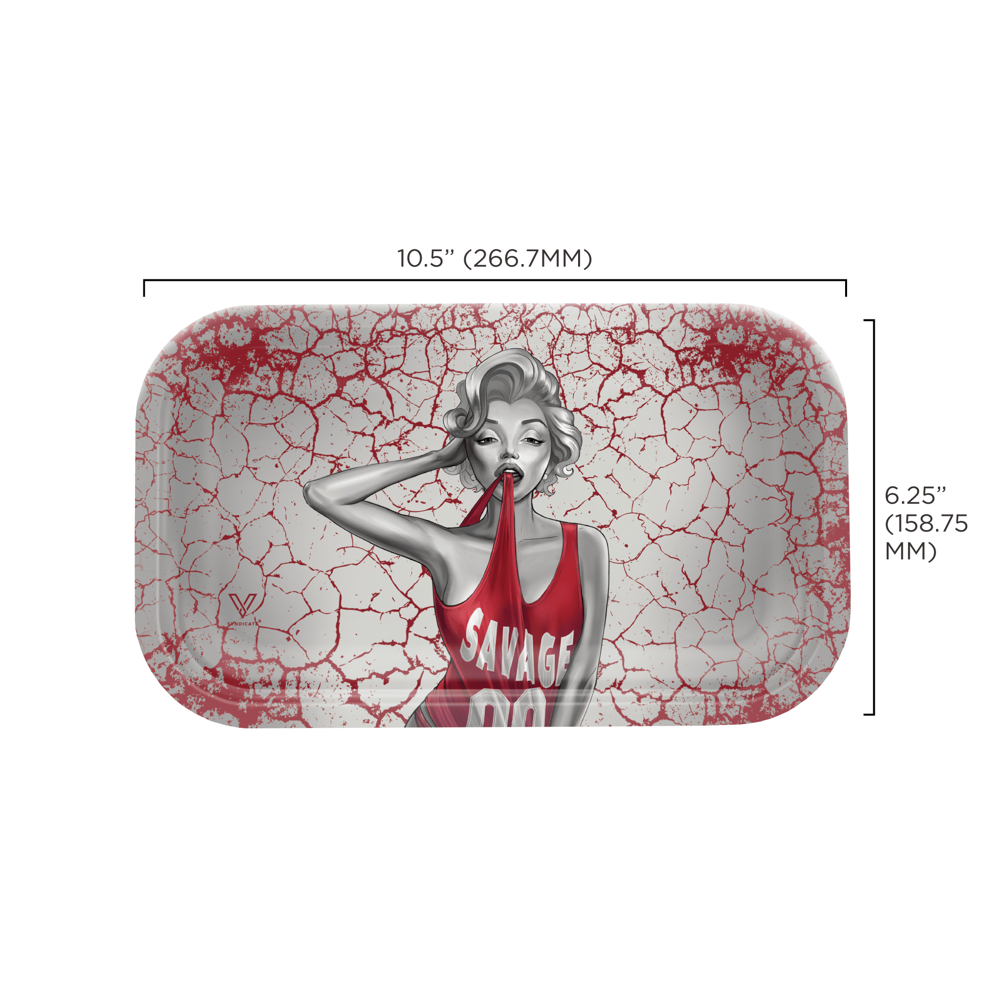 v-syndicate-metal-rollin-tray-dank-diva-drehtablett-medium-metall image 5