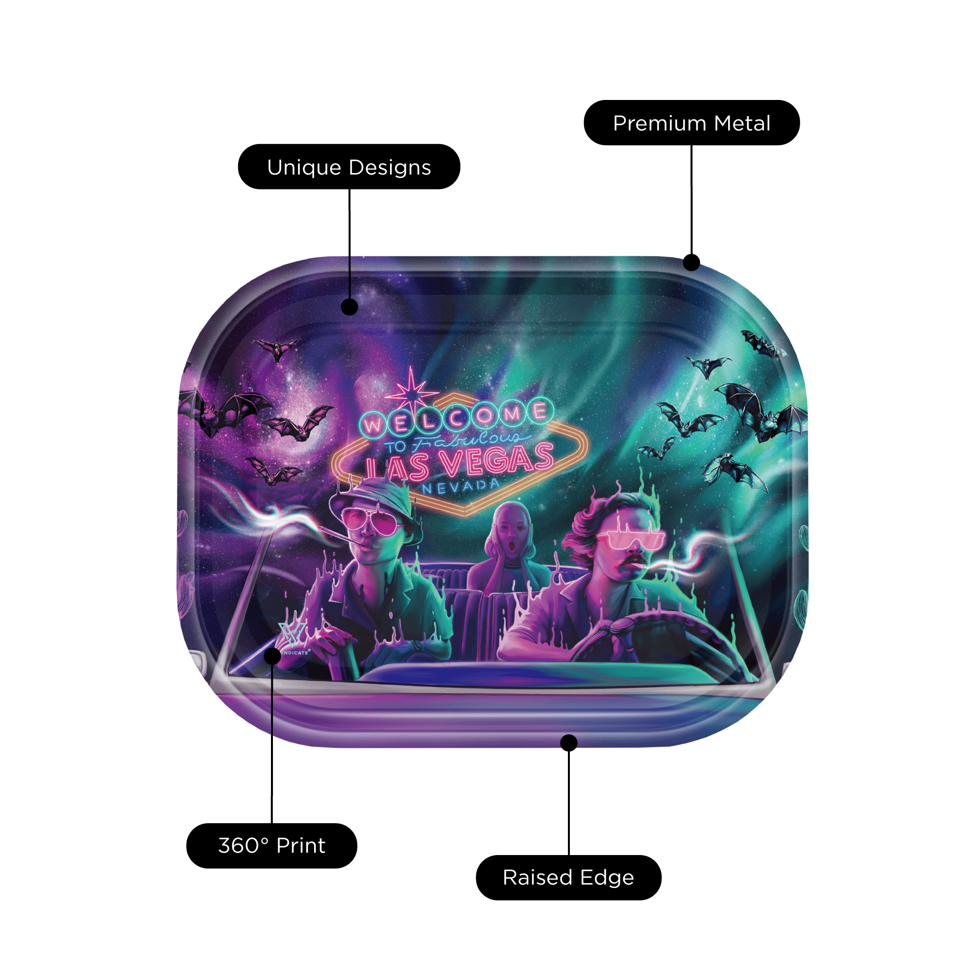 v-syndicate-metal-rollin-tray-bat-country-drehtablett-small image 3