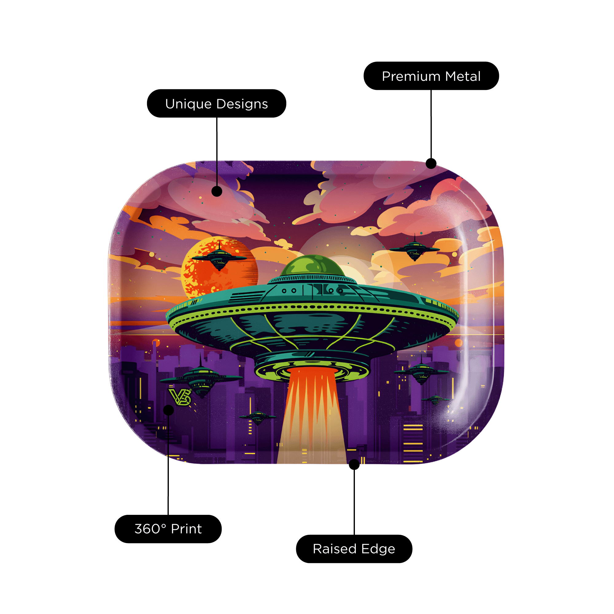 v-syndicate-metal-rollin-tray-alien-invasion-drehtablett-small image 3