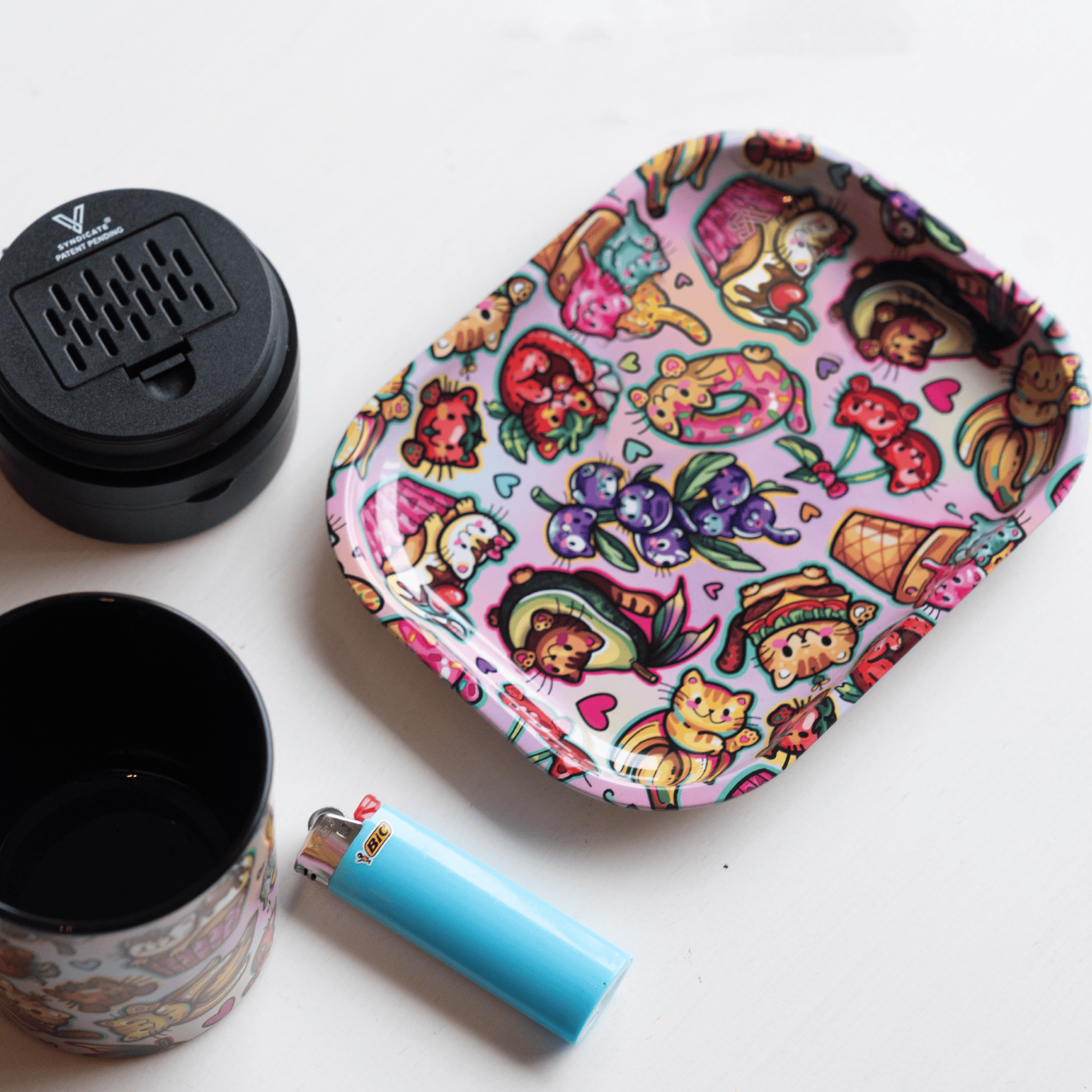 v-syndicate-kibbles-kits-metal-rollin-tray-drehtablett-small image 5