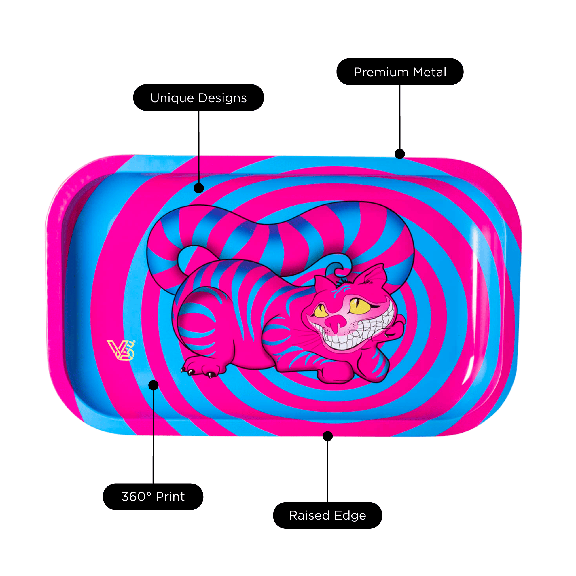 v-syndicate-metal-rollin-tray-seshigher-cat-drehtablett-medium image 6
