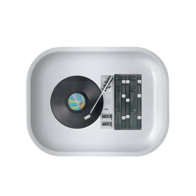 v-syndicate-metal-rollin-tray-record-player-small-drehtablett image 1