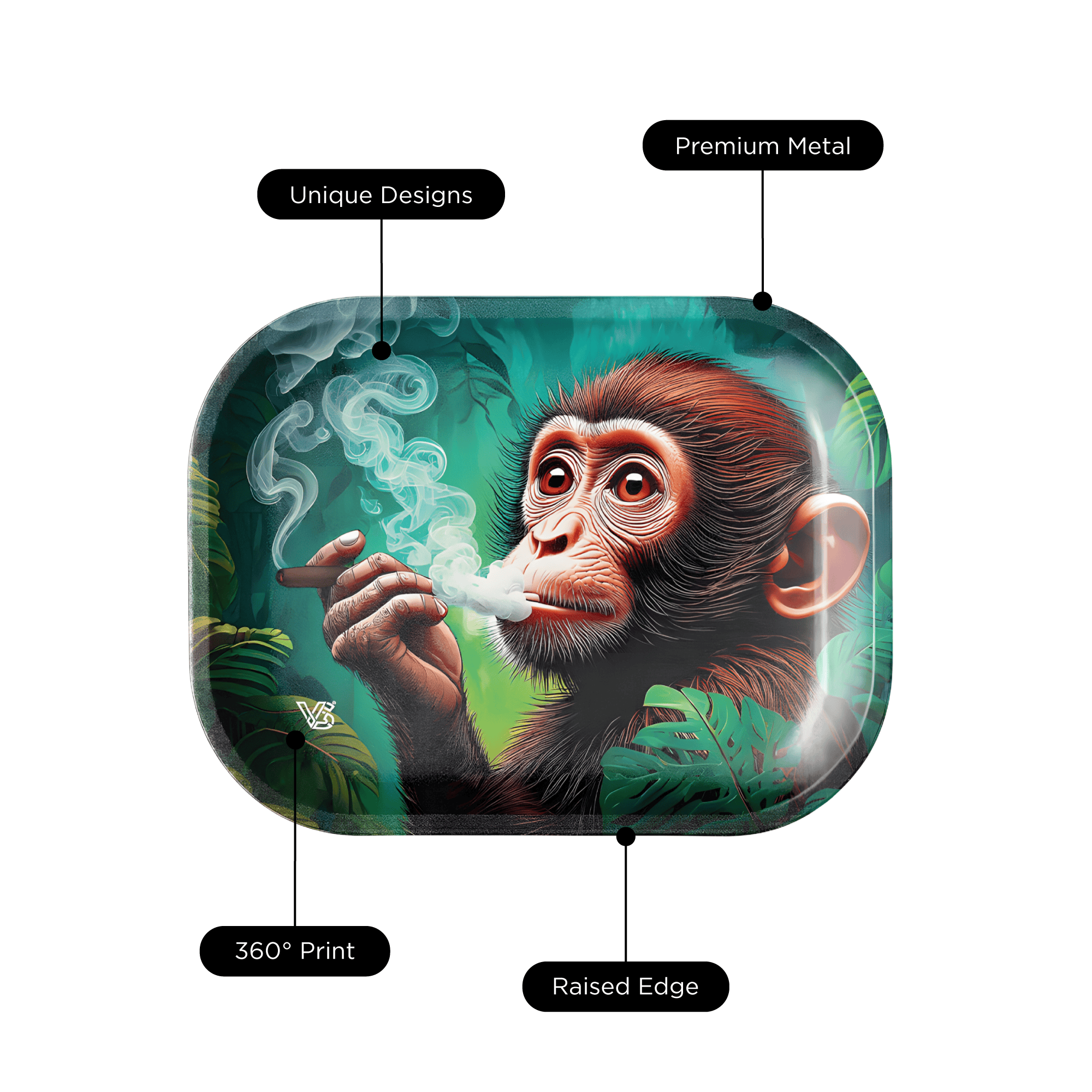 v-syndicate-metal-rollin-tray-monkey-business-drehtablett-small image 3