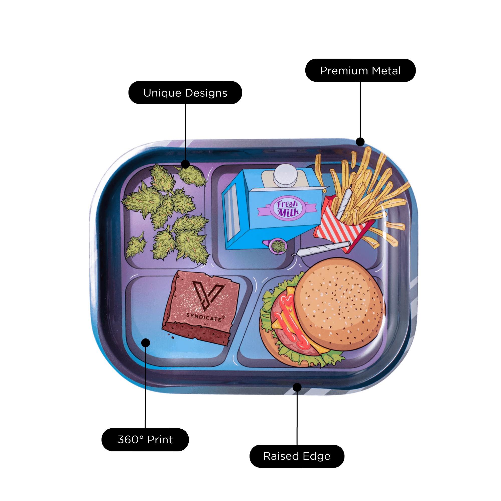v-syndicate-metal-rollin-tray-munch-time-drehtablett-medium image 3