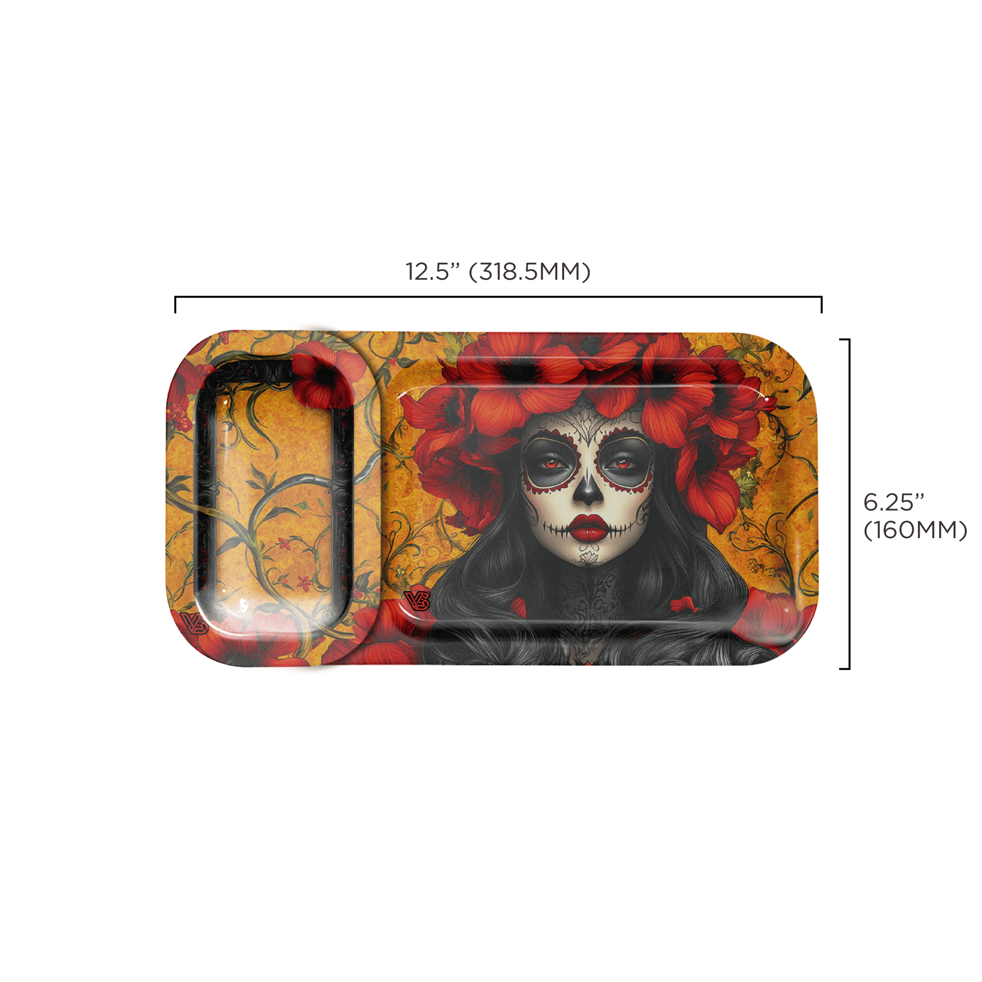 v-syndicate-duotray-calavera-drehtablett-metall-mit-aschenbecher image 3