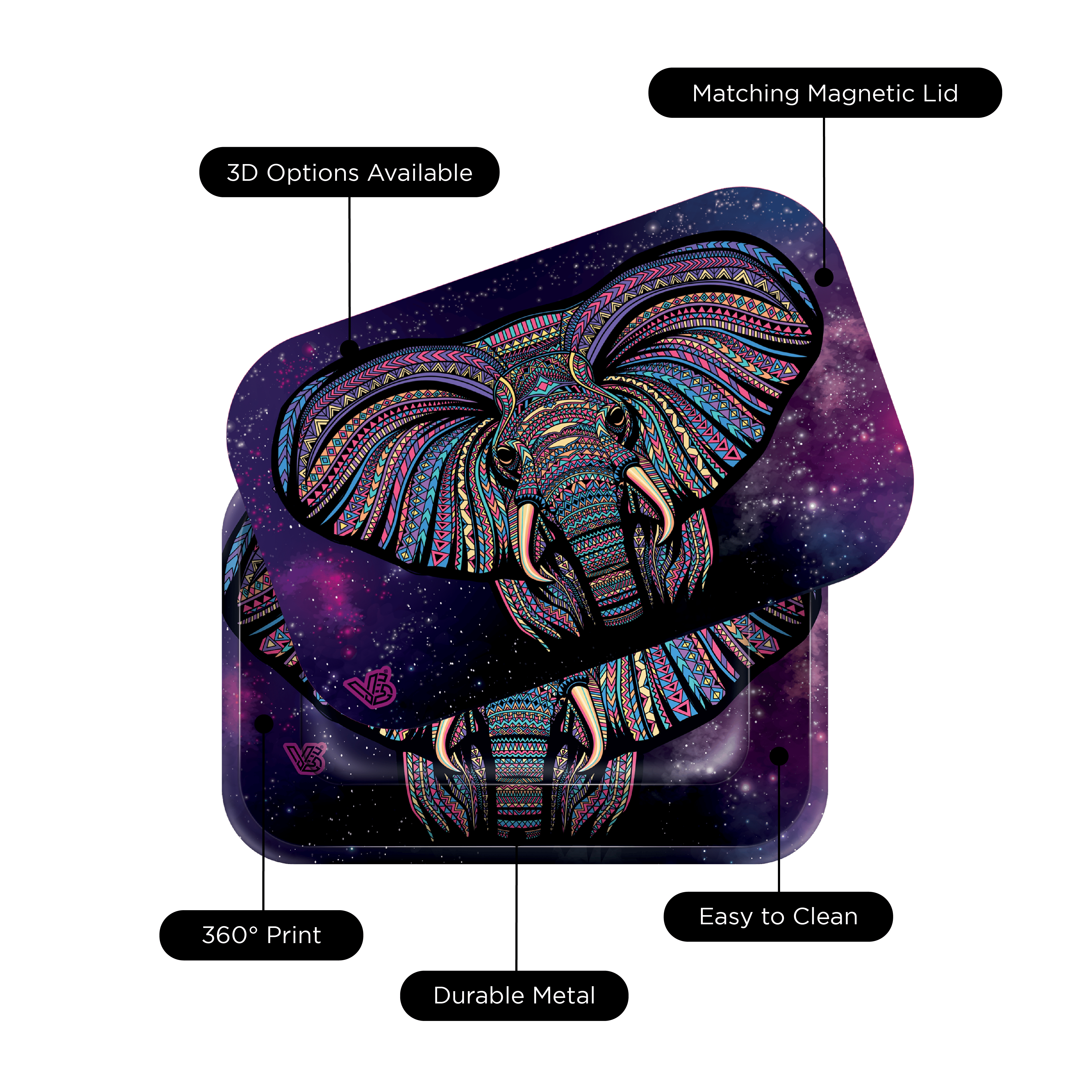 v-syndicate-elephant-3d-roll-n-go-tray-small-metall-mit-deckel image 6