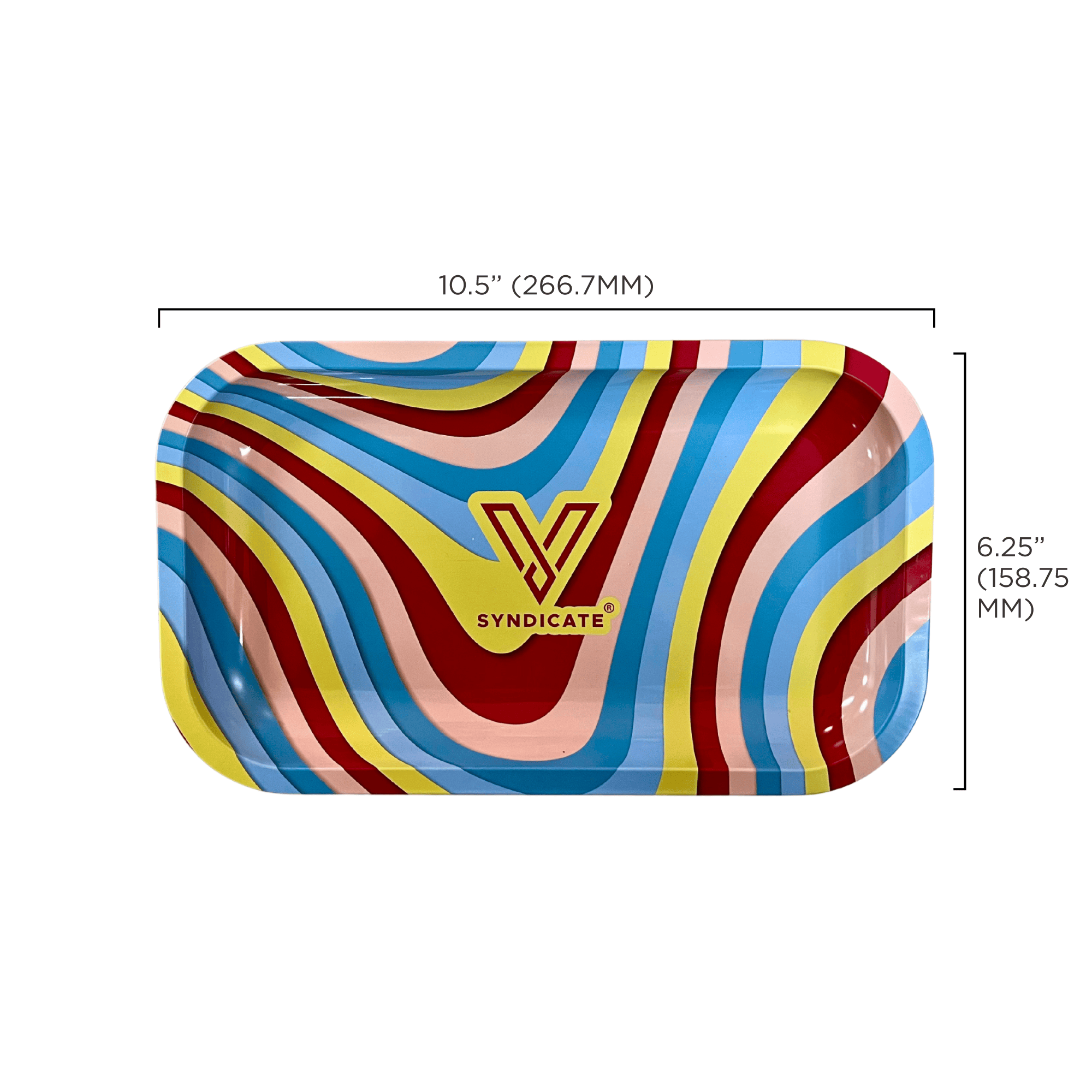 v-syndicate-metal-rollin-tray-melted-maroon-drehtablett-small image 5