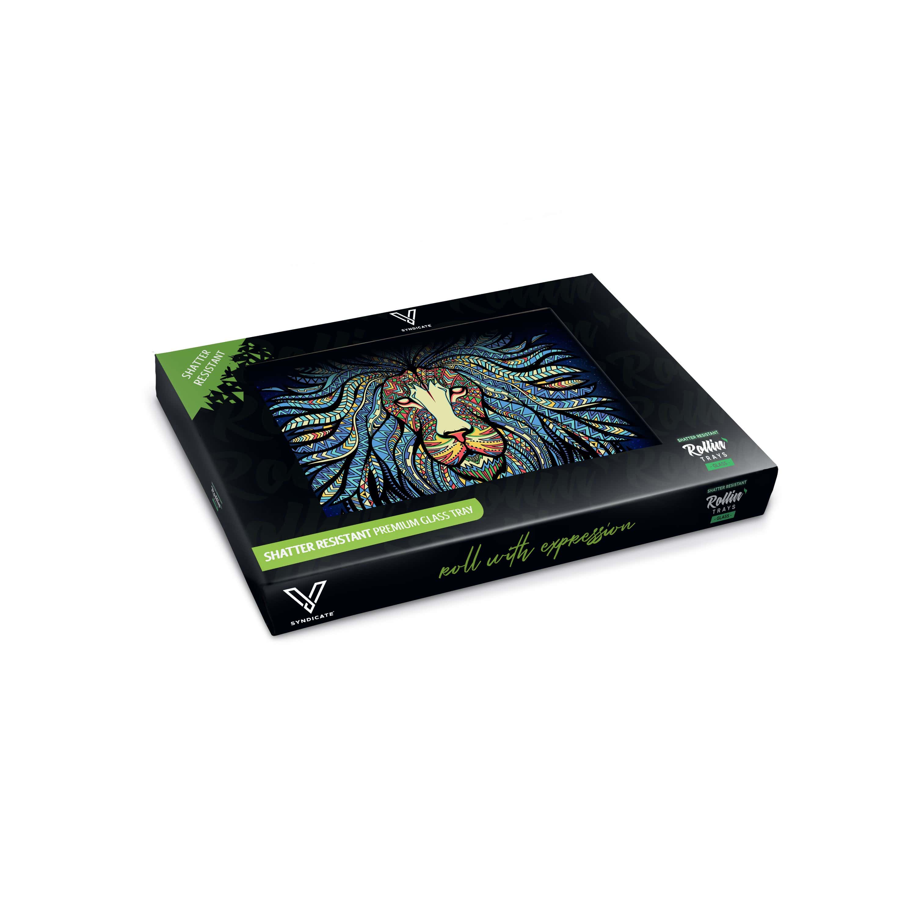 v-syndicate-glass-rollin-tray-tribal-lion-glastablett-small image 4