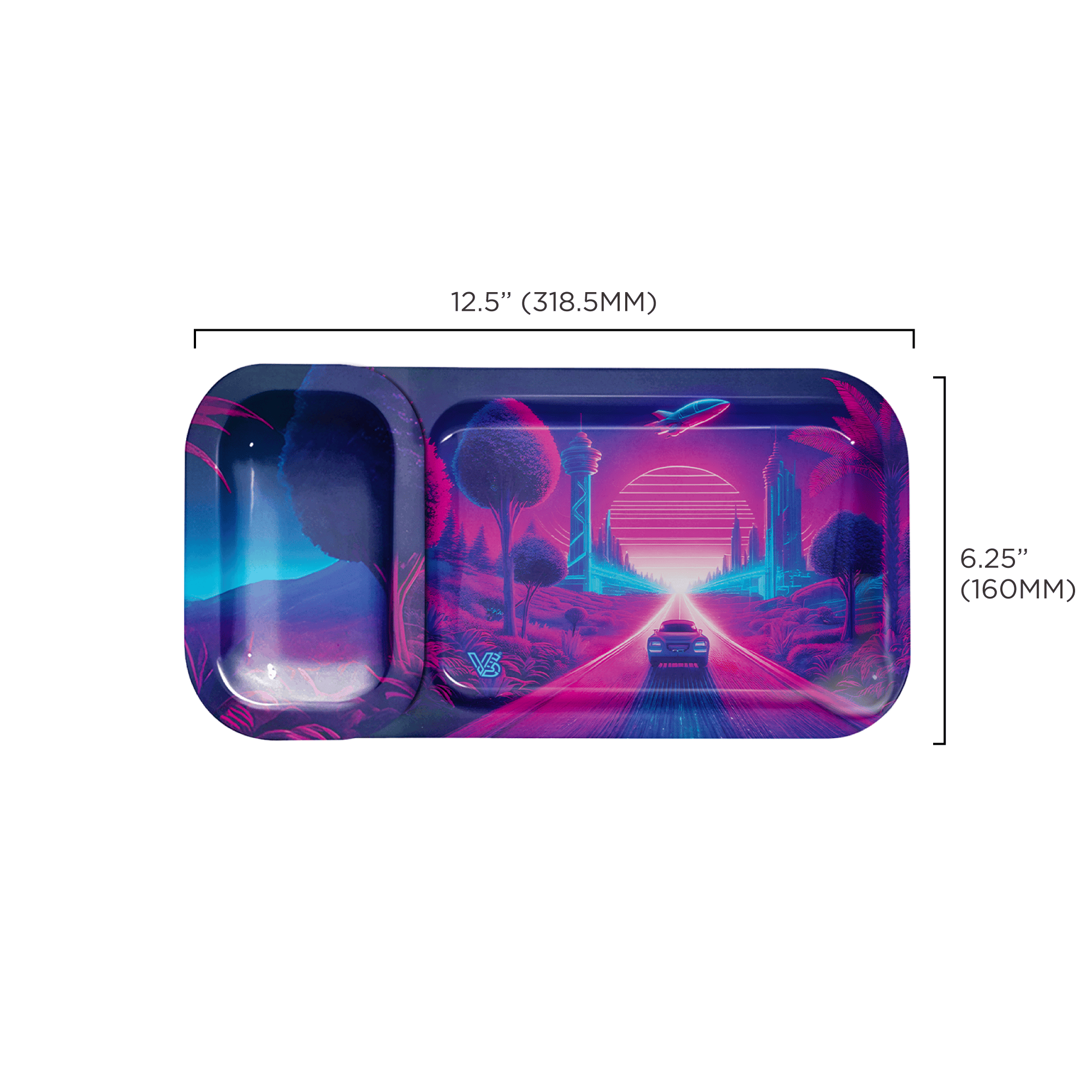 v-syndicate-duotray-afterglow-drehtablett-metall-mit-aschenbecher image 3