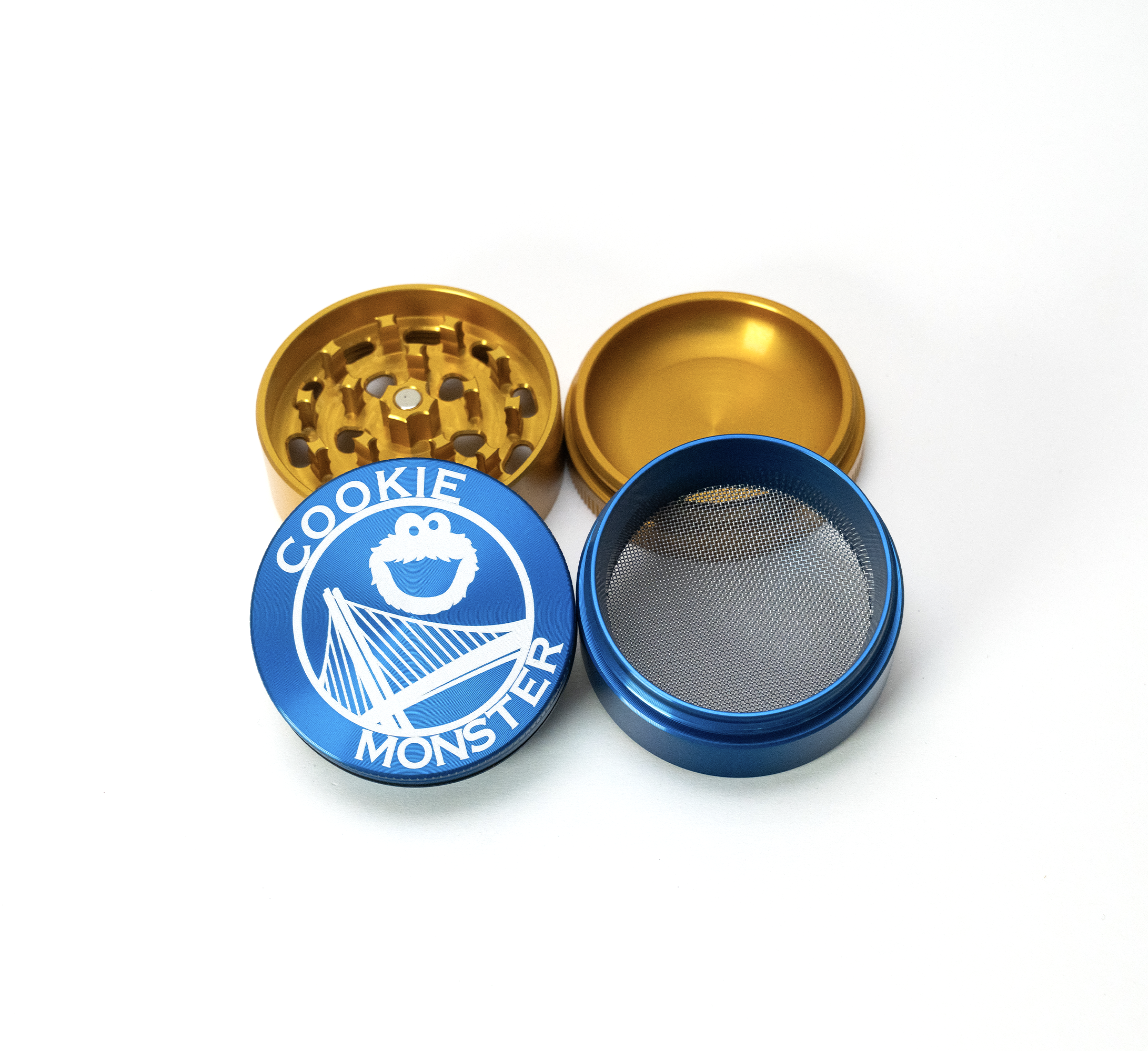 santa-cruz-shredder-signature-cookies-grinder-4-teilig-blau-gold image 2
