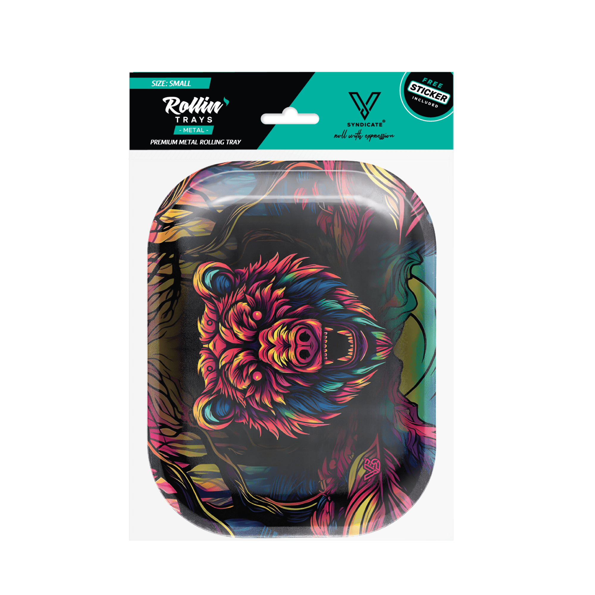 v-syndicate-metal-rollin-tray-bear-prism-drehtablett-small image 4