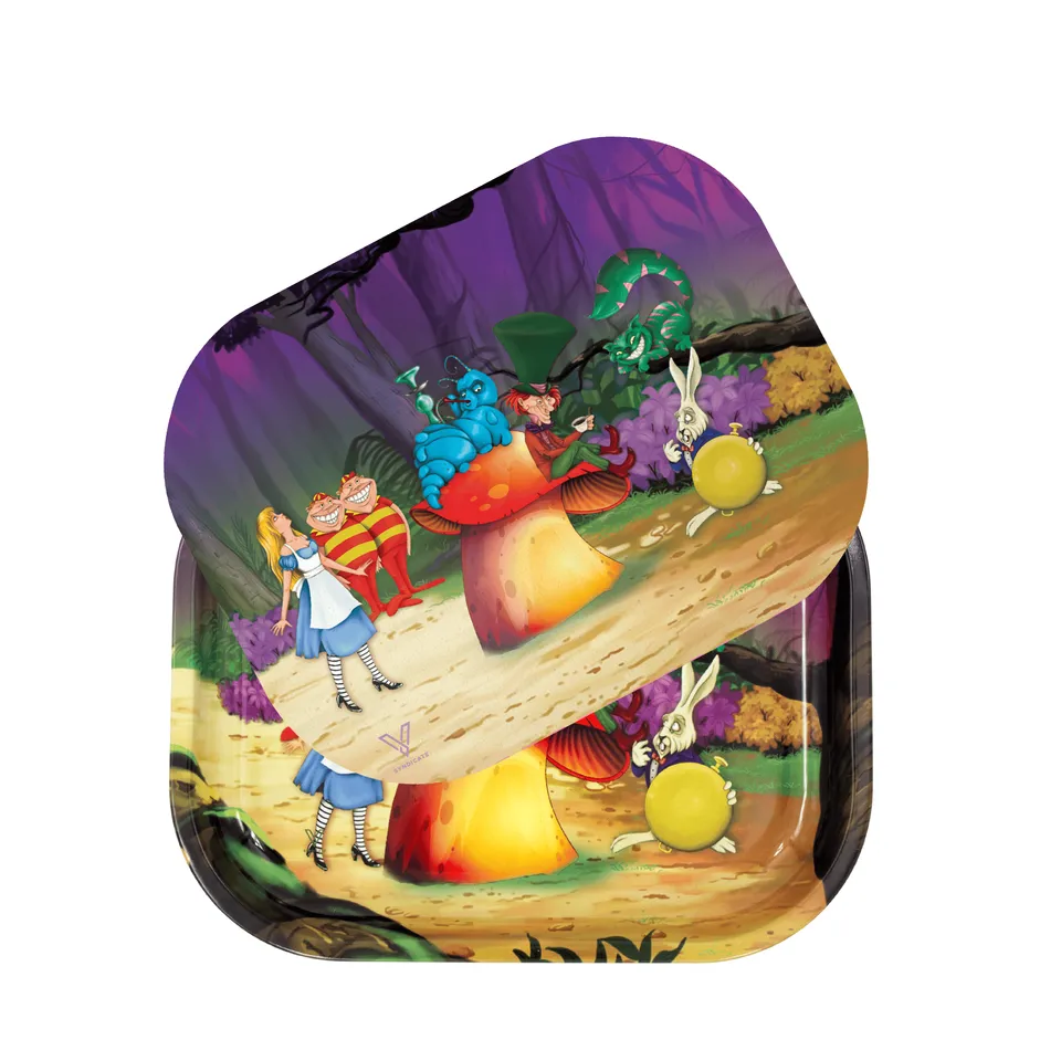 v-syndicate-roll-n-go-alice-mushroom-drehtablett-mit-deckel image 1