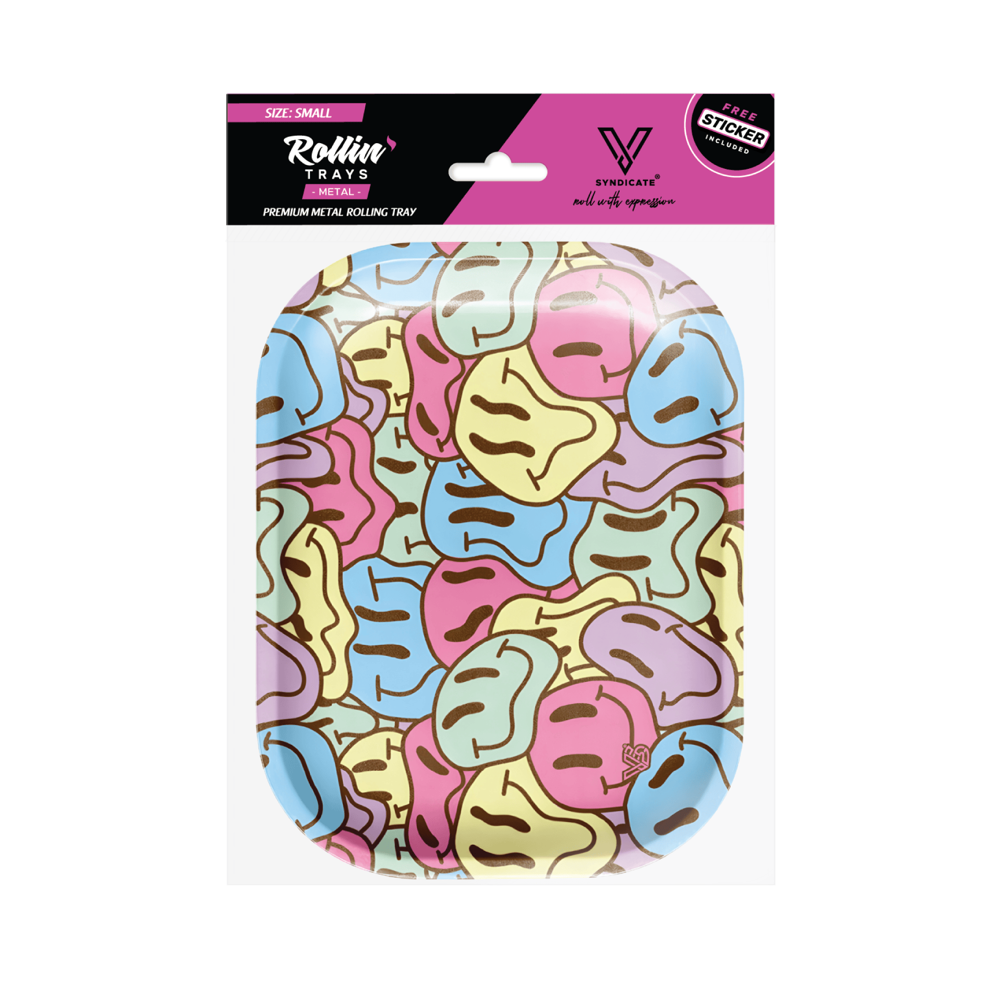 v-syndicate-metal-rollin-tray-smiley-drehtablett-small-metall image 4