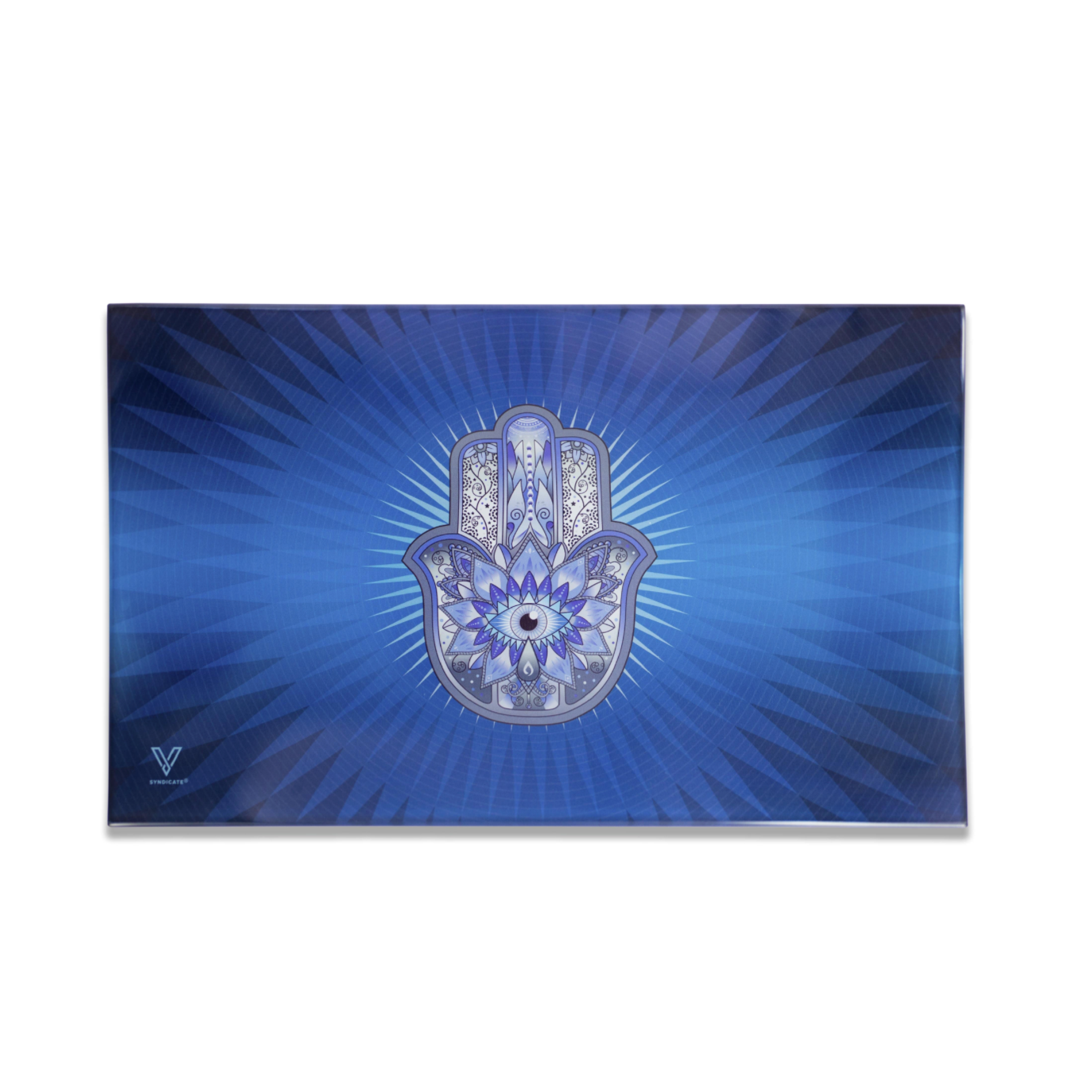 v-syndicate-glass-rollin-tray-hamsa-blue-glastablett-medium image 6