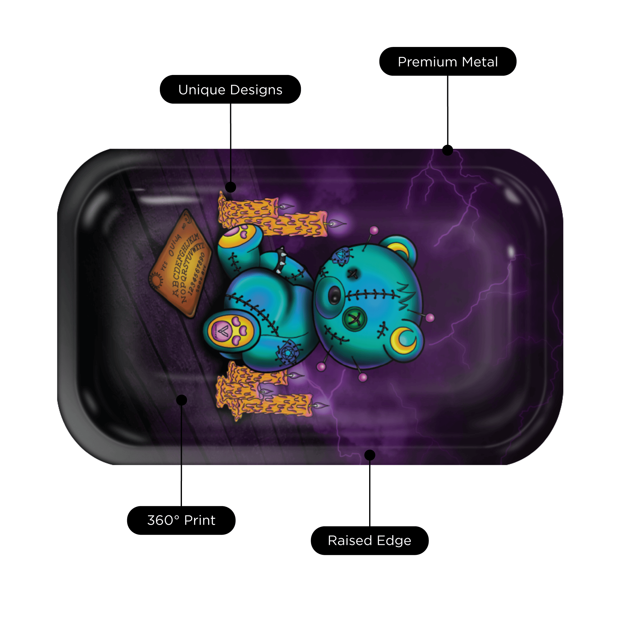 v-syndicate-metal-rollin-tray-ouija-bear-drehtablett-small-metall image 7