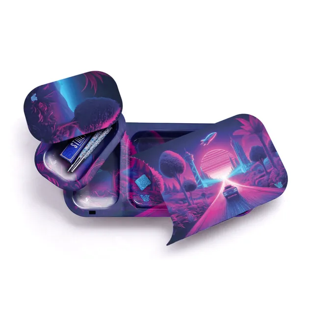 v-syndicate-duotray-afterglow-drehtablett-metall-mit-aschenbecher image 1