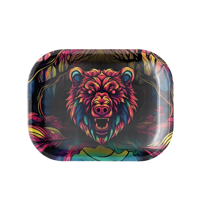 v-syndicate-metal-rollin-tray-bear-prism-drehtablett-small image 1