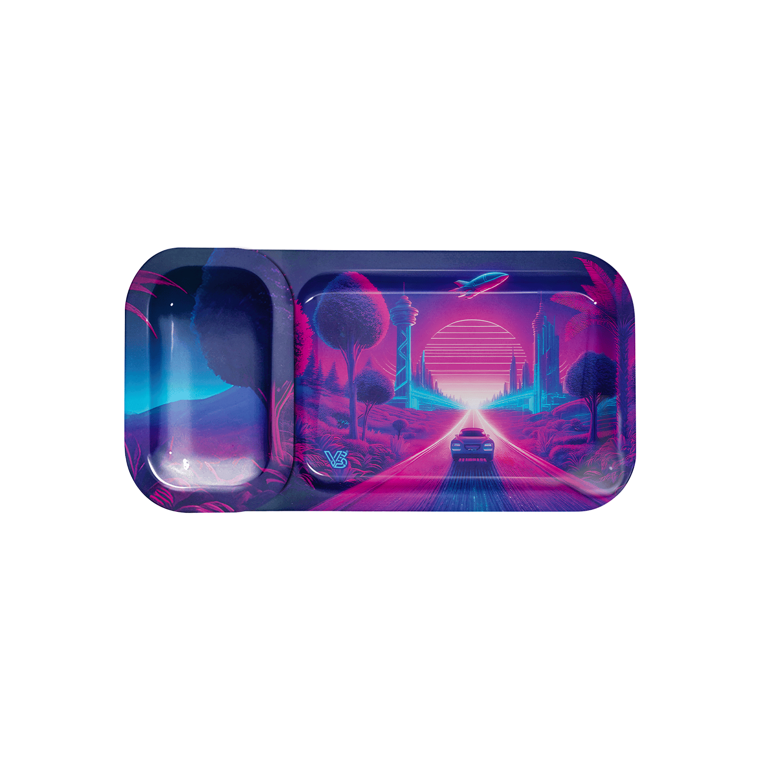 v-syndicate-duotray-afterglow-drehtablett-metall-mit-aschenbecher image 2