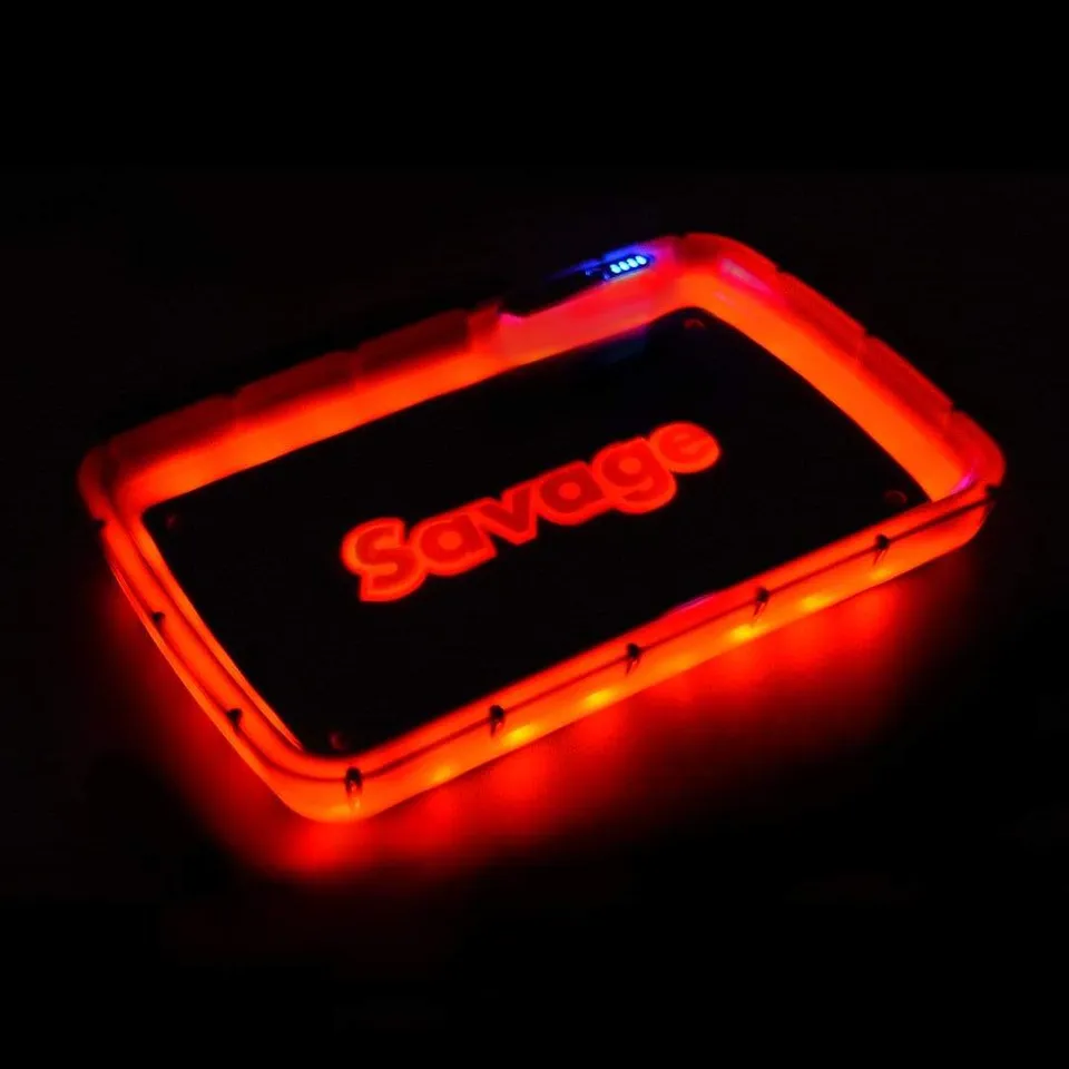 v-syndicate-savage-glow-tray-led-drehtablett-schwarz-aufladbar image 1