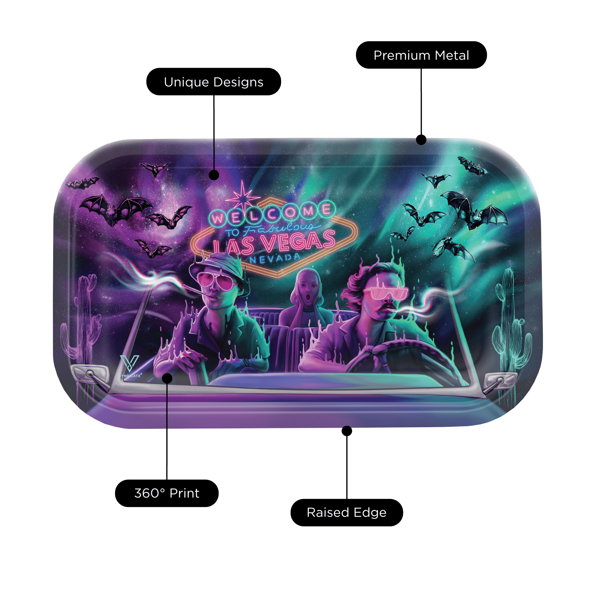 v-syndicate-metal-rollin-tray-bat-country-drehtablett-small image 6