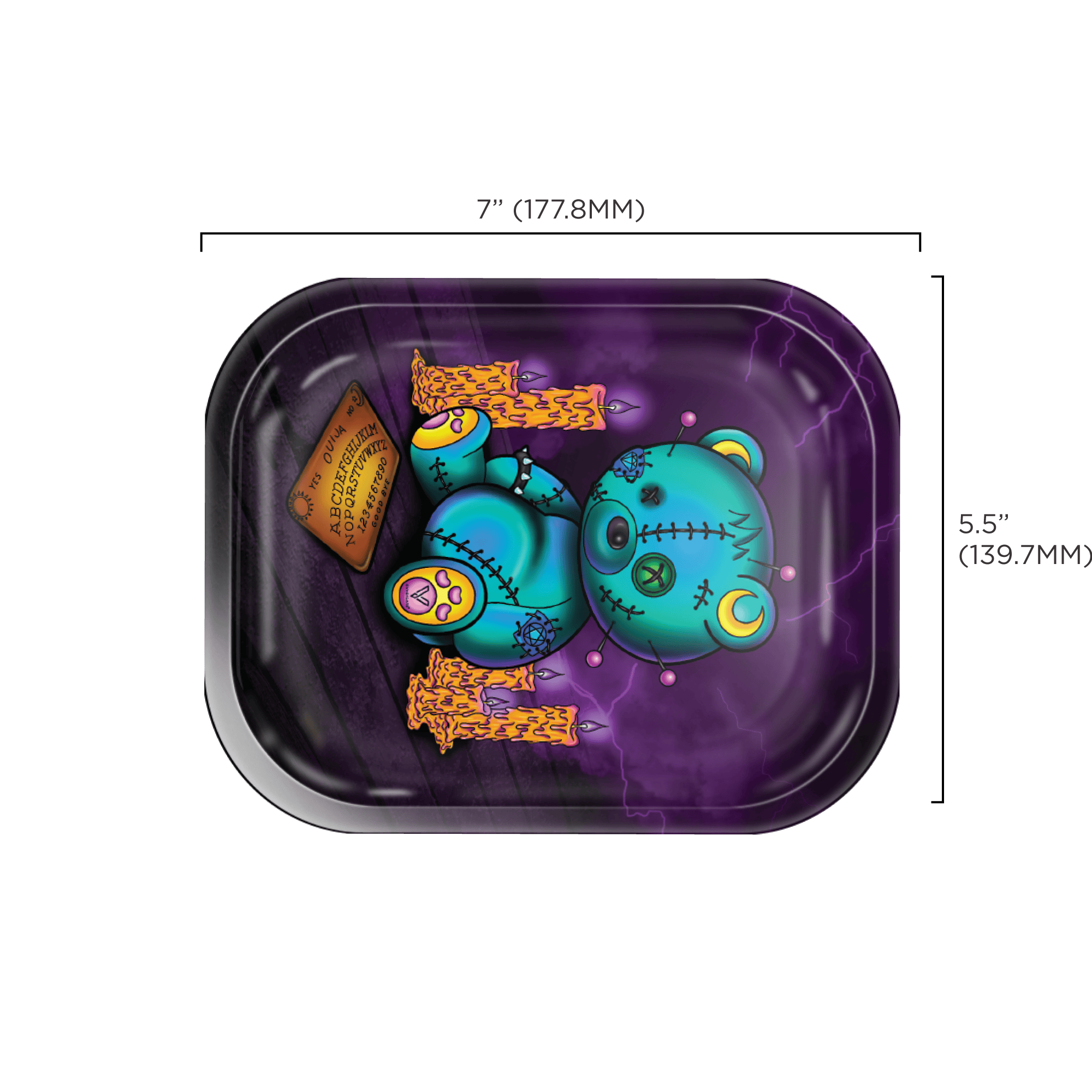v-syndicate-metal-rollin-tray-ouija-bear-drehtablett-small-metall image 2