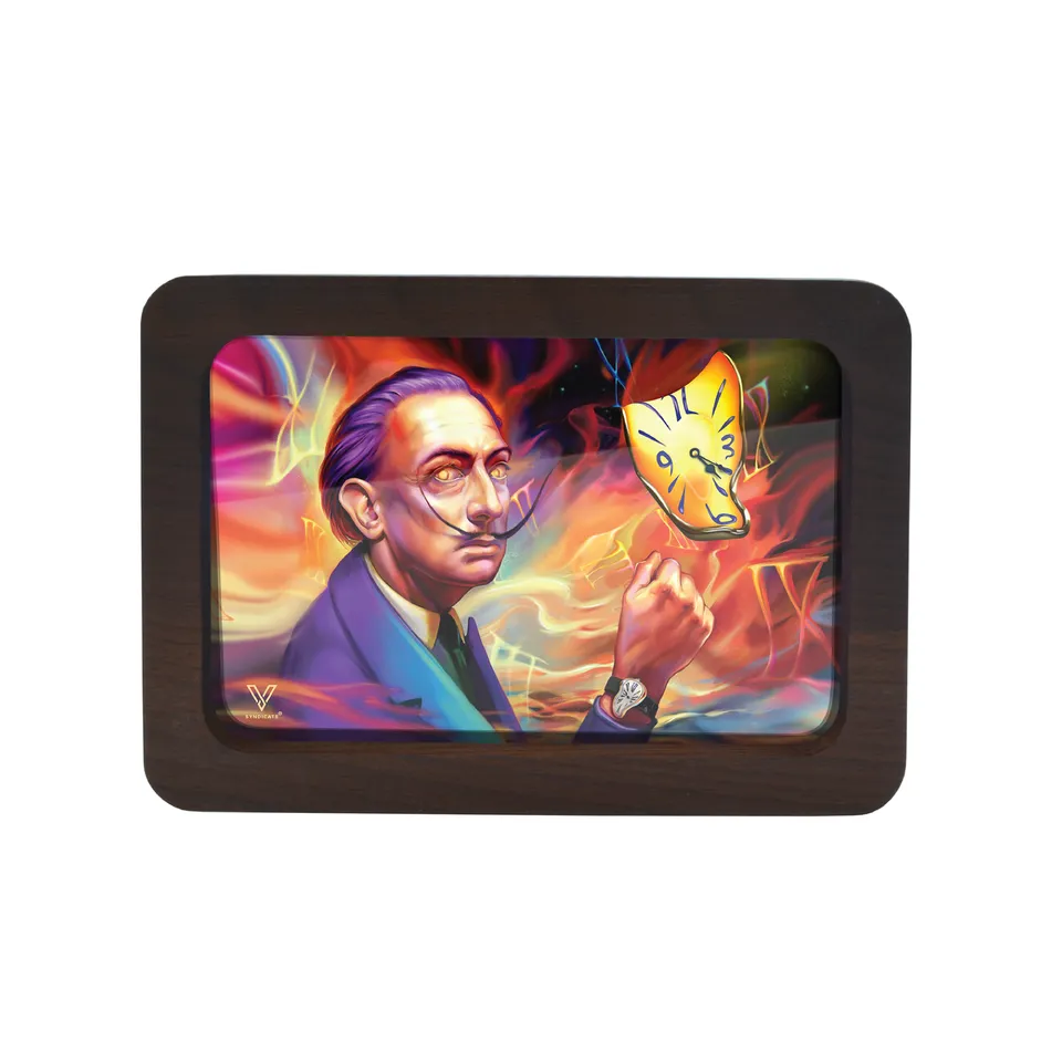 v-syndicate-3d-hd-wood-tray-dalirious-drehtablett-klein-holz-3d image 1