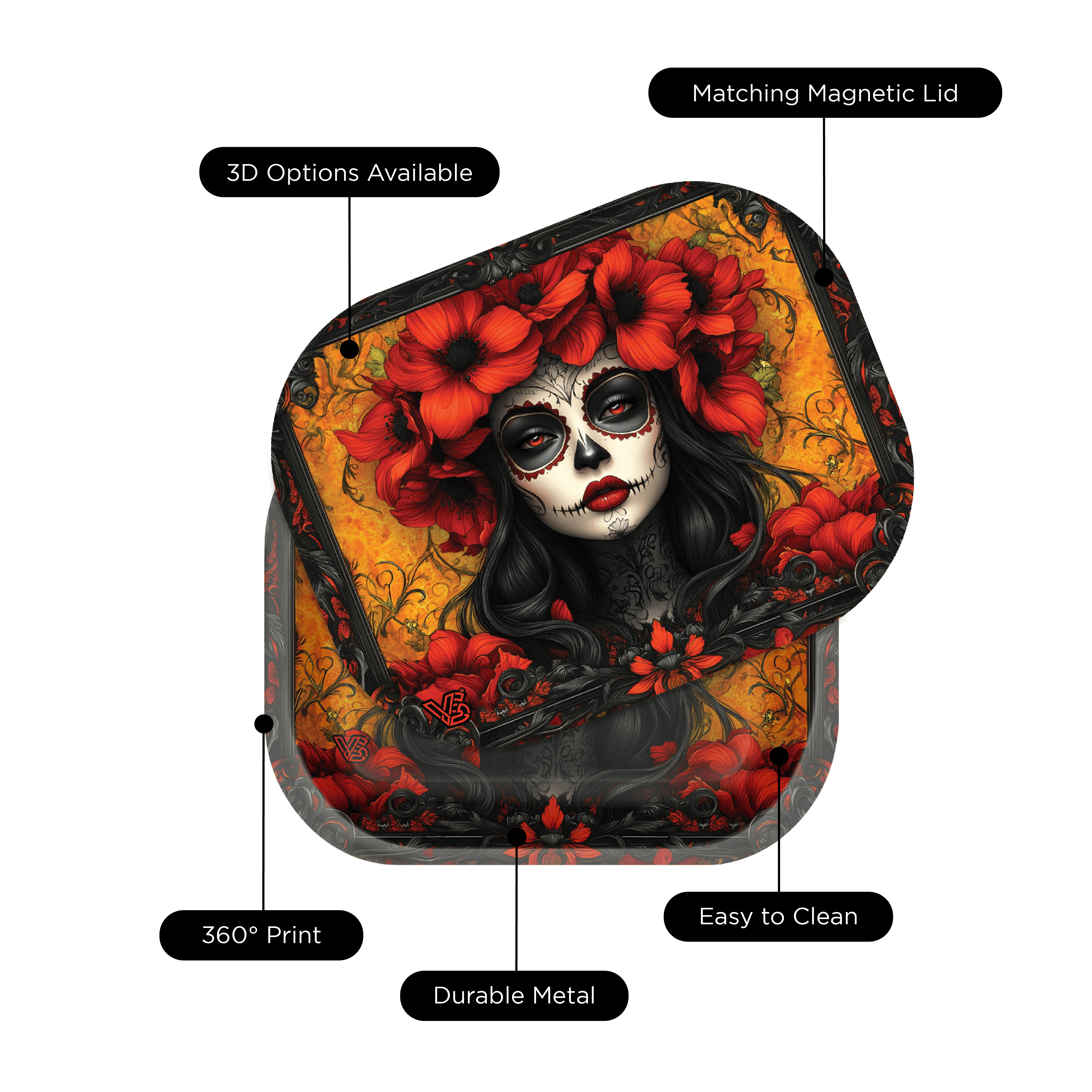 v-syndicate-roll-n-go-calavera-drehtablett-mit-deckel-mini image 6