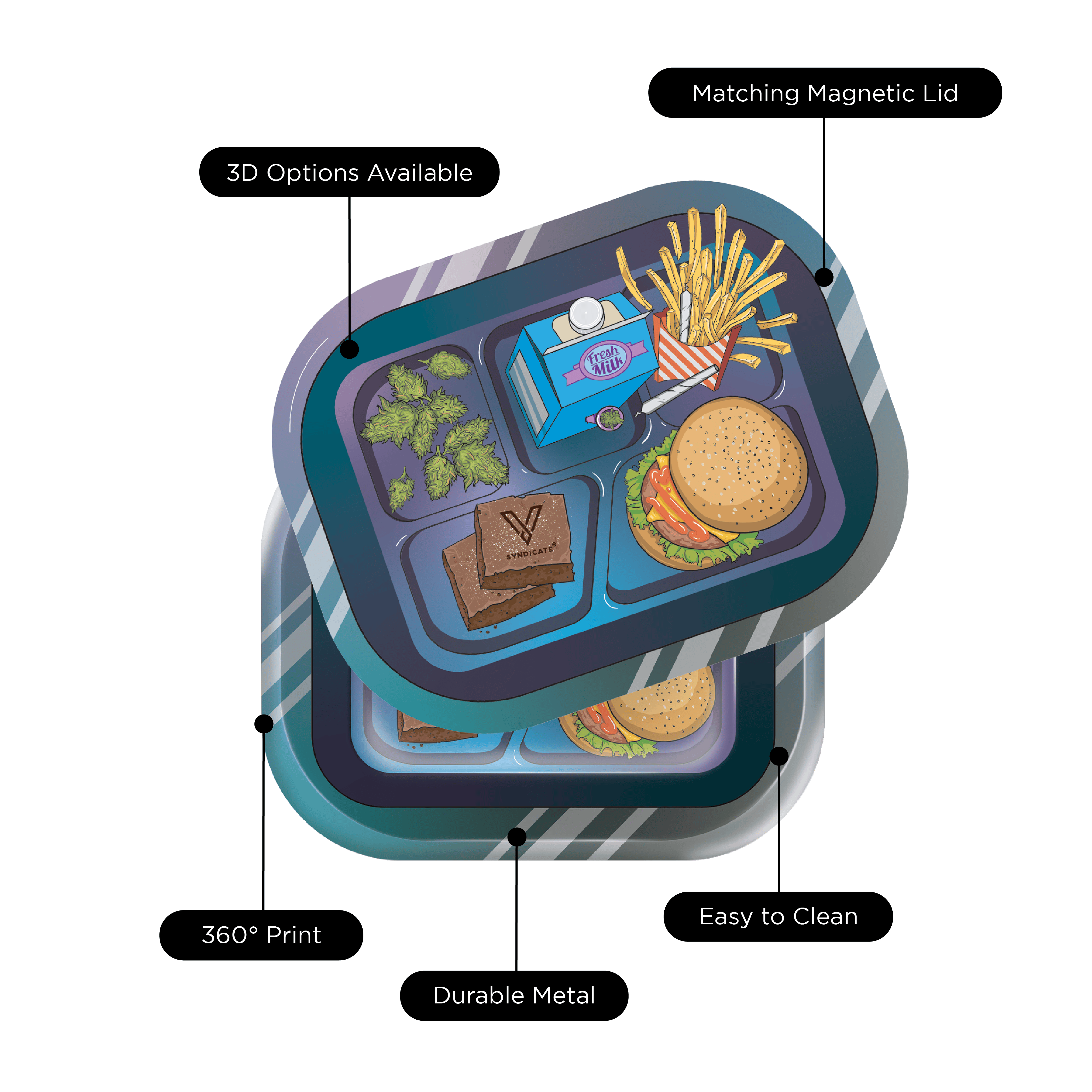 v-syndicate-roll-n-go-munch-time-3d-drehtablett-small-mit-magnetdeckel image 8