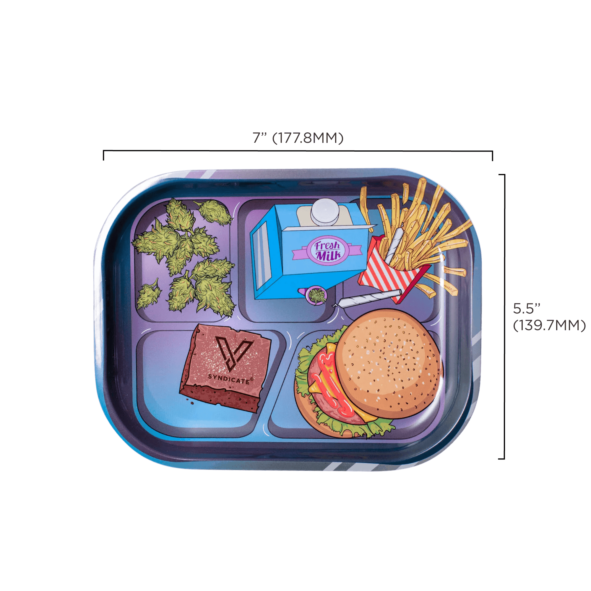 v-syndicate-metal-rollin-tray-munch-time-drehtablett-medium image 2