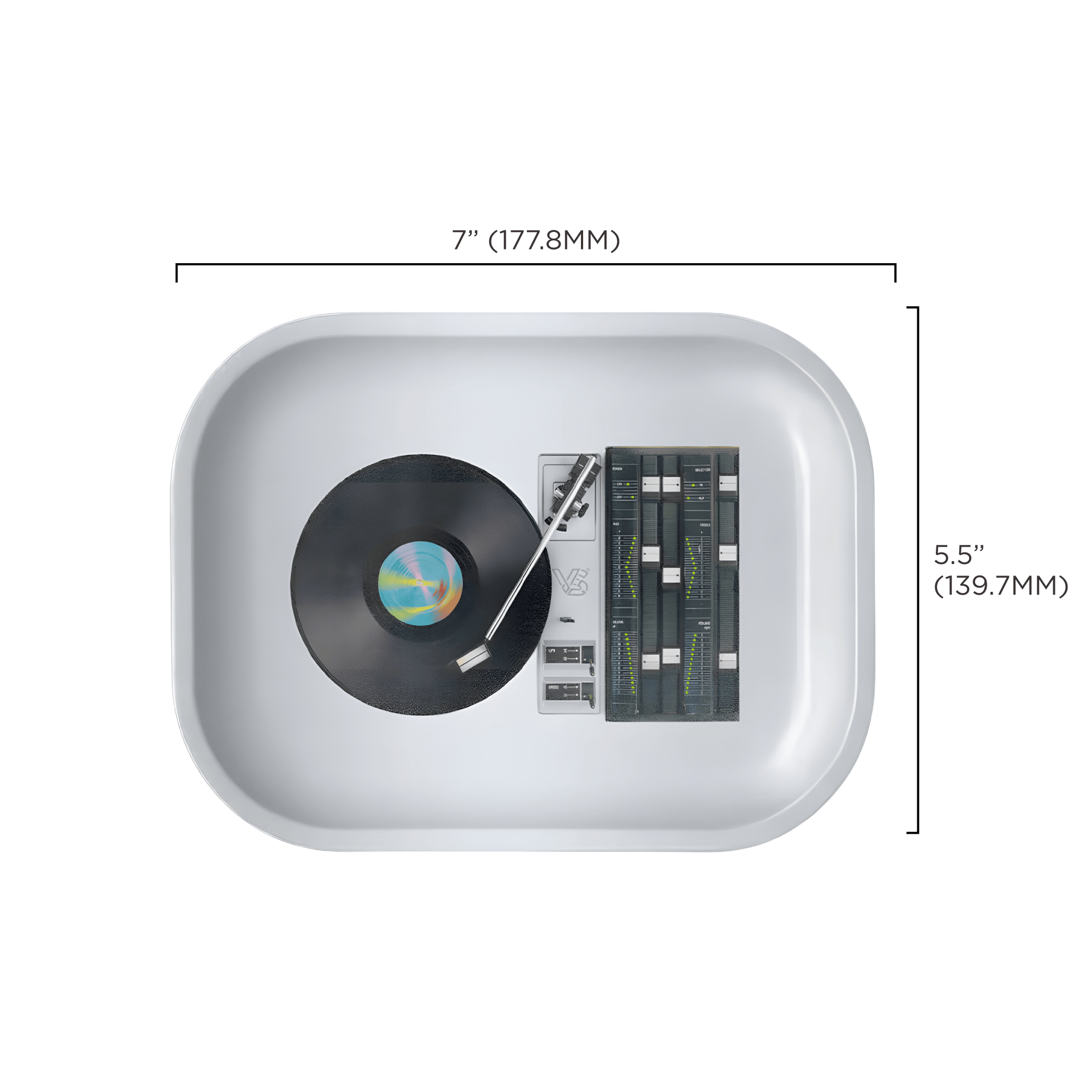 v-syndicate-metal-rollin-tray-record-player-small-drehtablett image 2