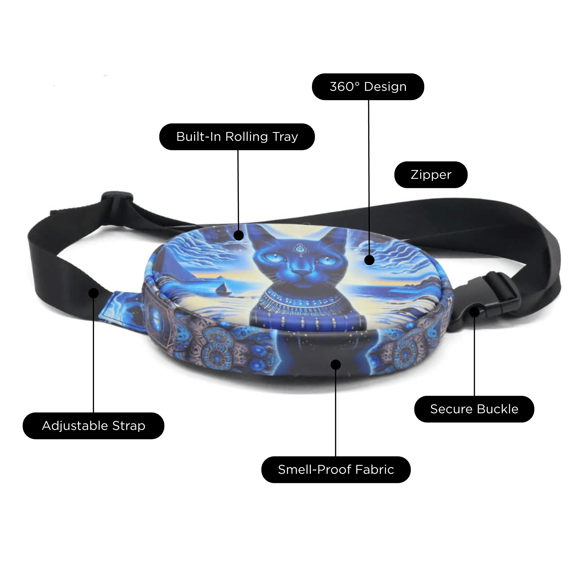 v-syndicate-way-bags-feline-pharaoh-bauchtasche-mit-drehtablett image 4